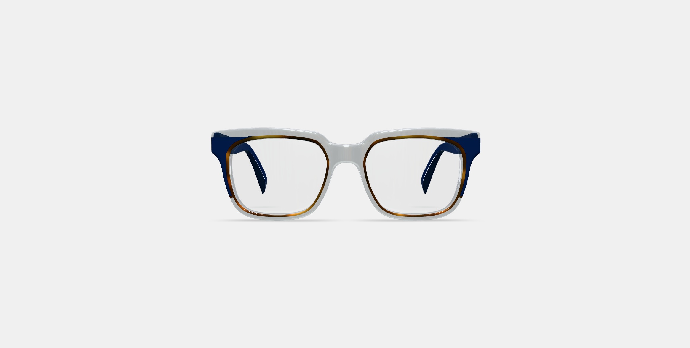 Winston Eyeglasses in Crystal with Inlet Crystal and Oak Barrel 3D model_10