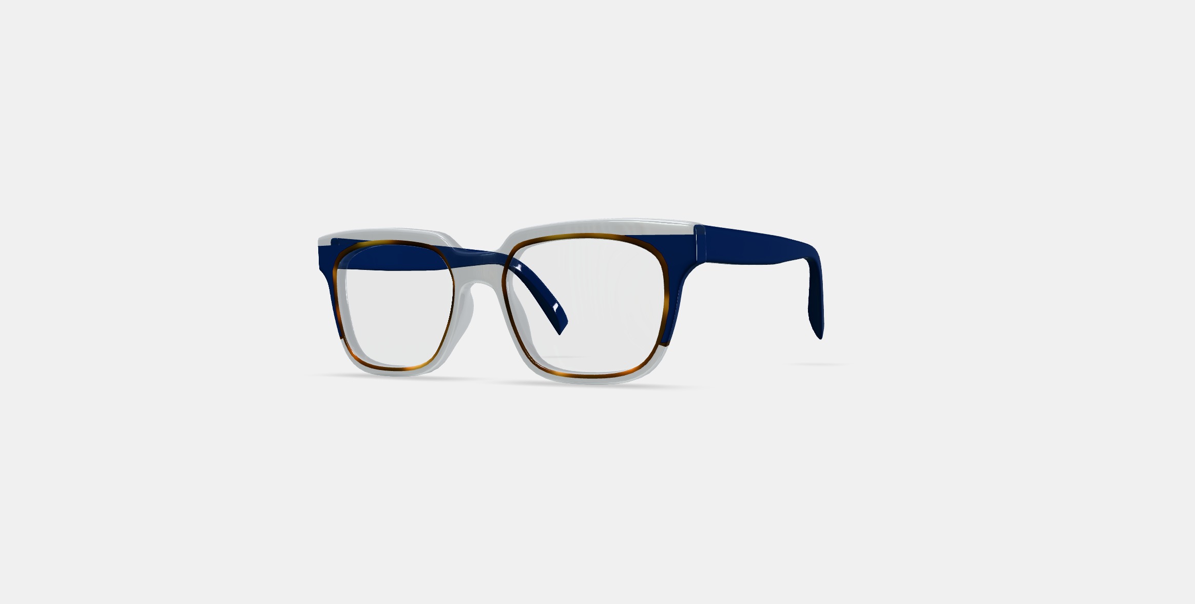 Winston Eyeglasses in Crystal with Inlet Crystal and Oak Barrel 3D model_12