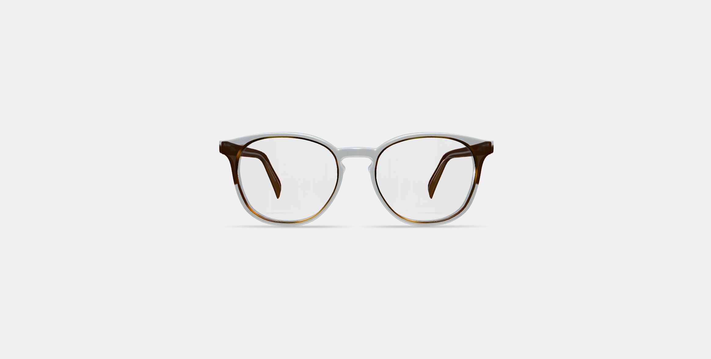 Carlton Eyeglasses in Nimbus Crystal with Cacao and Oak Barrel 3D model_10
