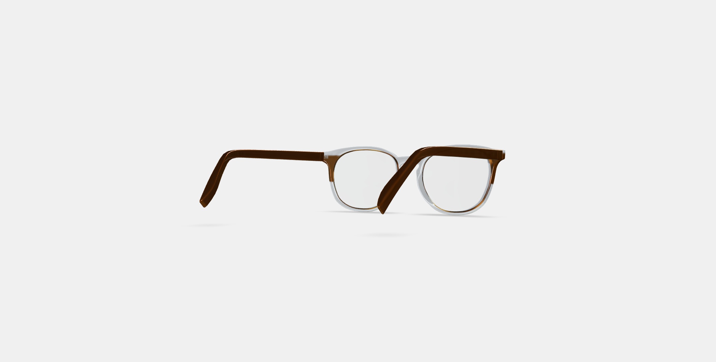 Carlton Eyeglasses in Nimbus Crystal with Cacao and Oak Barrel 3D model_4