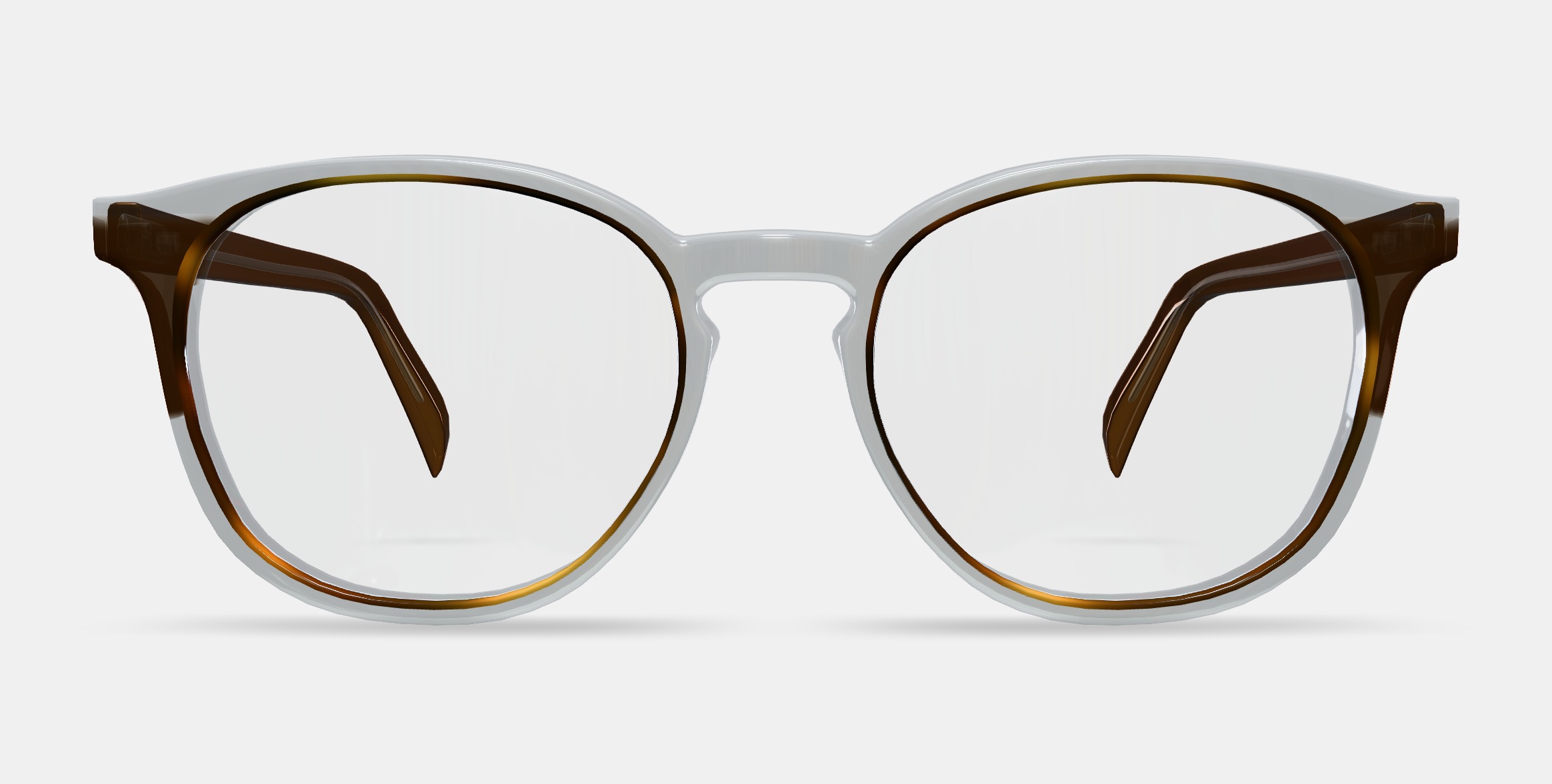 Carlton Eyeglasses in Nimbus Crystal with Cacao and Oak Barrel 3D model_11