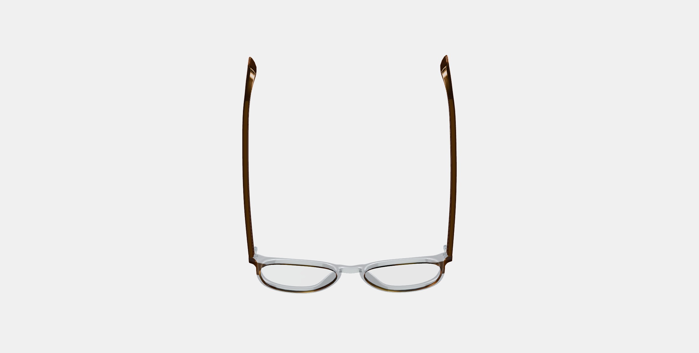 Carlton Eyeglasses in Nimbus Crystal with Cacao and Oak Barrel 3D model_7