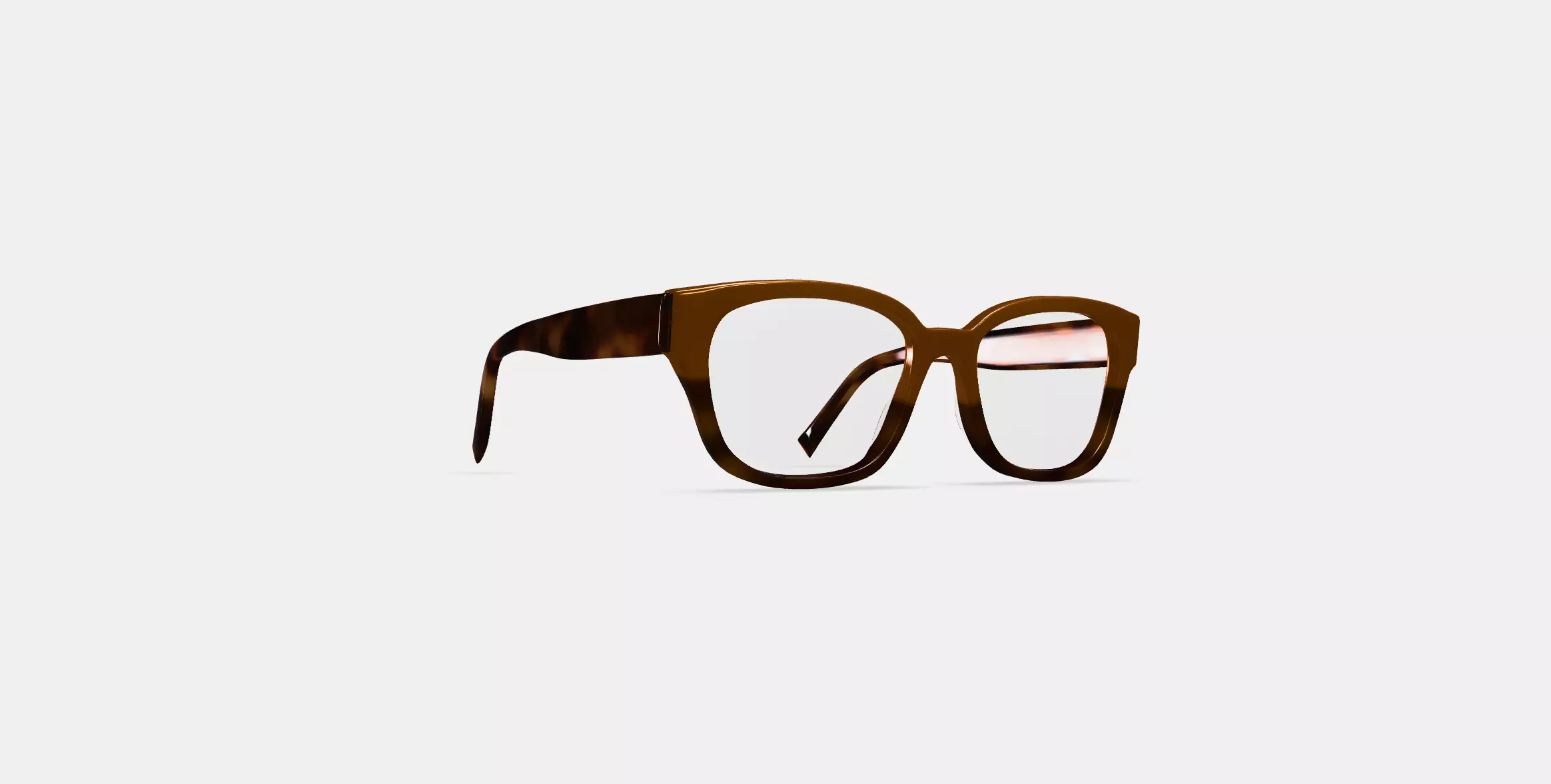 Wentworth Eyeglasses in Saddle Tortoise Fade 3D model_0