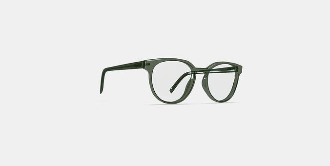 Wright Low Bridge Fit Eyeglasses in Rosemary Crystal 3D model
