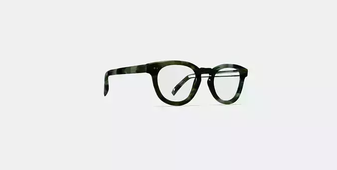 Ainsley Low Bridge Fit Eyeglasses in Striped Cypress 3D model