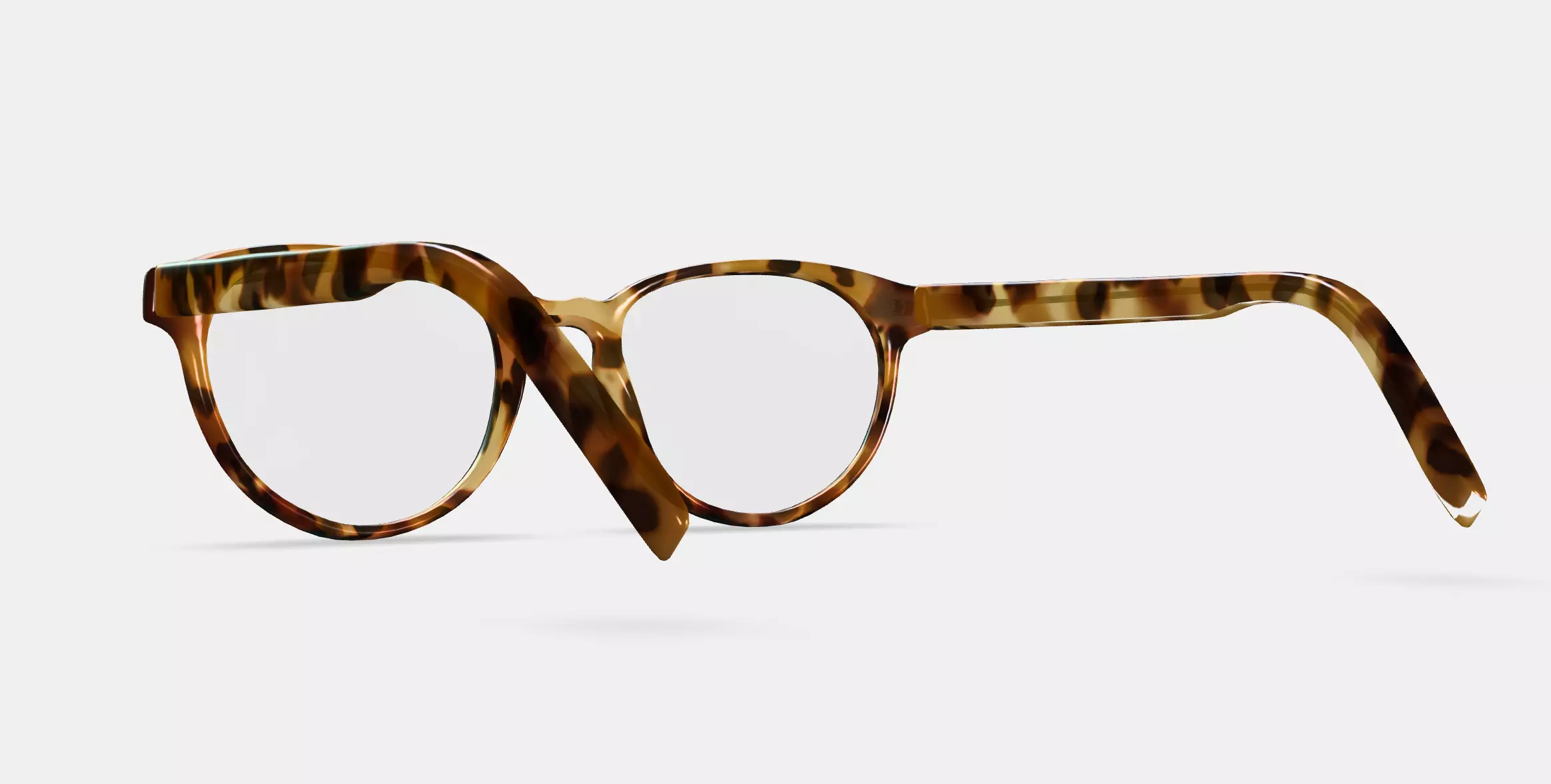 Whalen Low Bridge Fit Eyeglasses in Acorn Tortoise 3D model_0