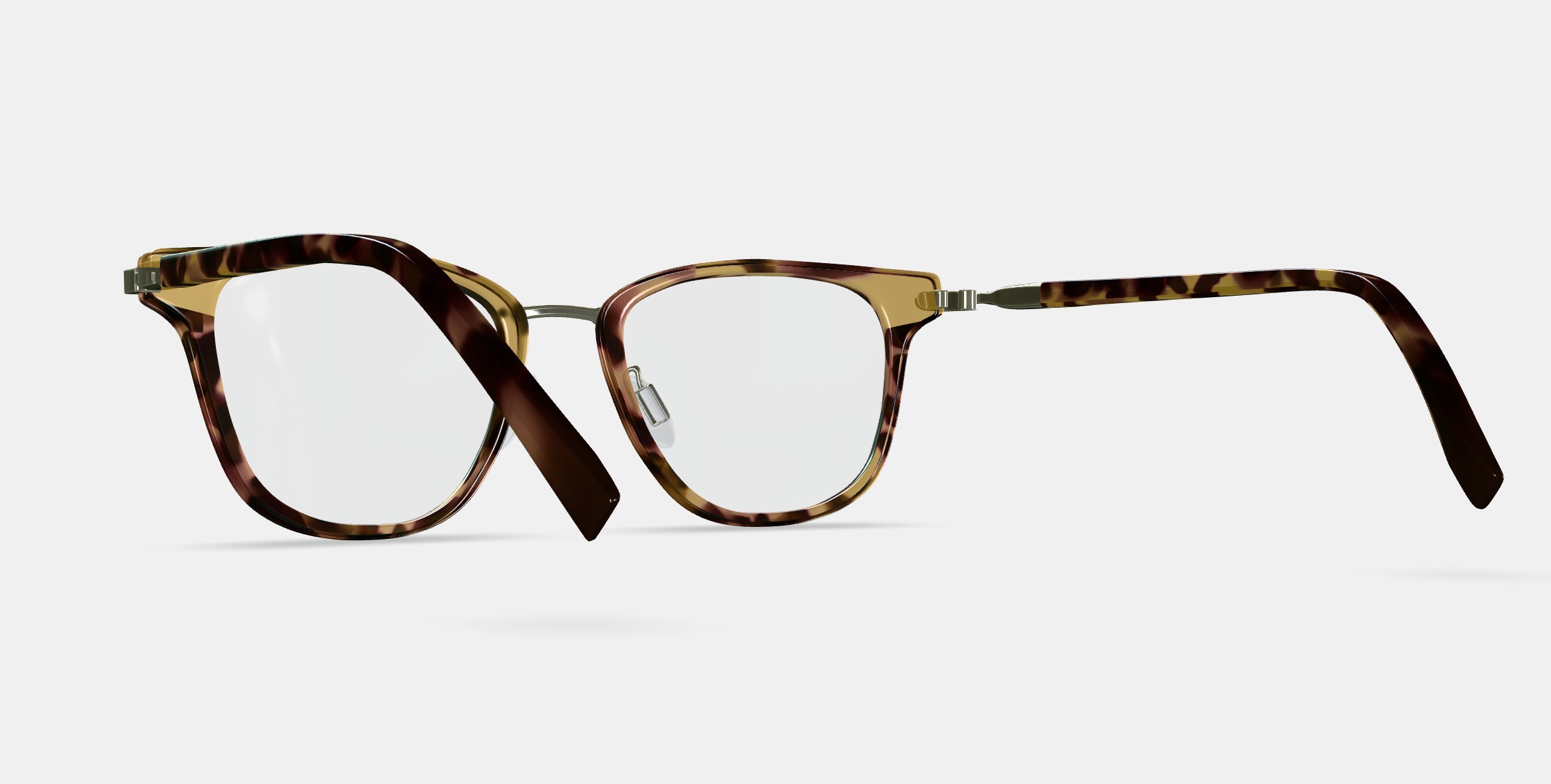 Morley Eyeglasses in Brioche Tortoise with Riesling 3D model_2