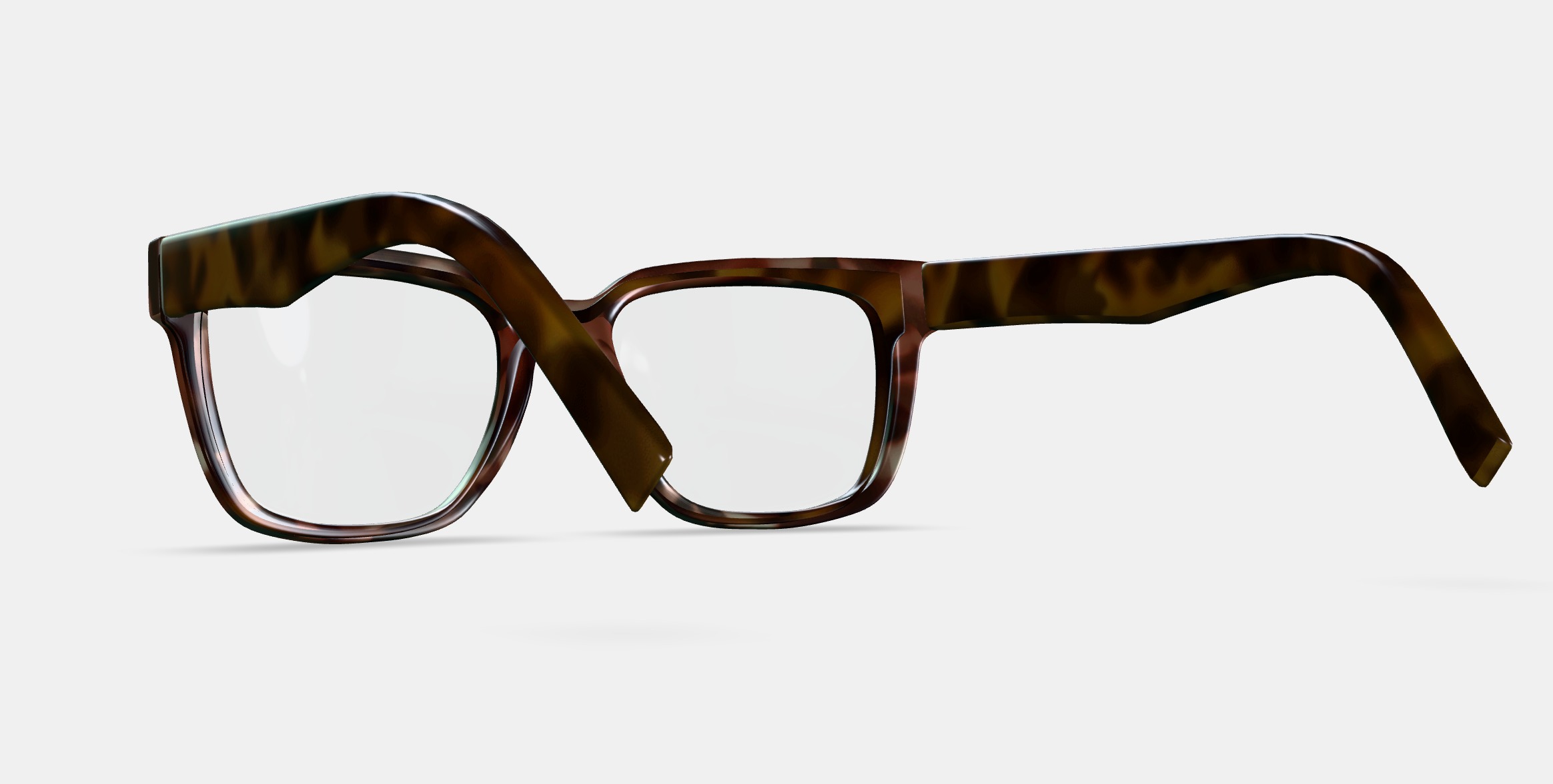 Cumberland Eyeglasses in Burnt Umber Tortoise with Marcona Tort 3D model_7