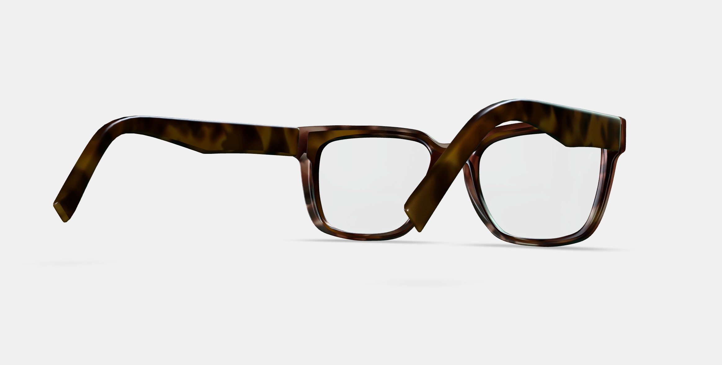 Cumberland Eyeglasses in Burnt Umber Tortoise with Marcona Tort 3D model_5