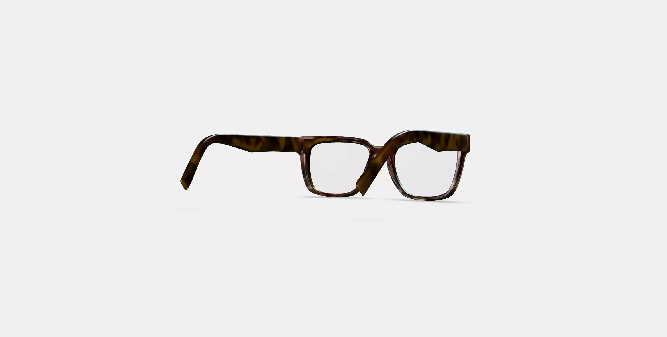 Cumberland Eyeglasses in Burnt Umber Tortoise with Marcona Tort 3D model_0