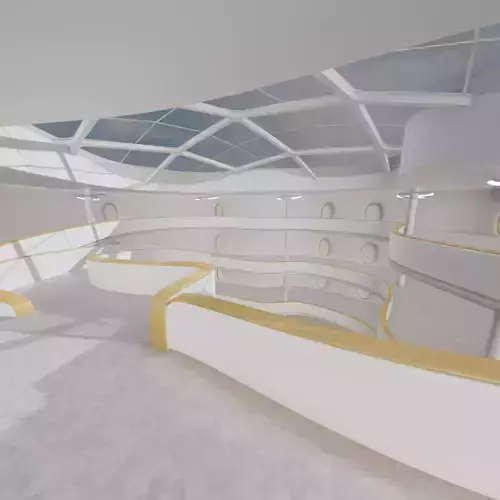 Sci fi Futuristic Exbition Interior Futuristic Expo Center 3D model