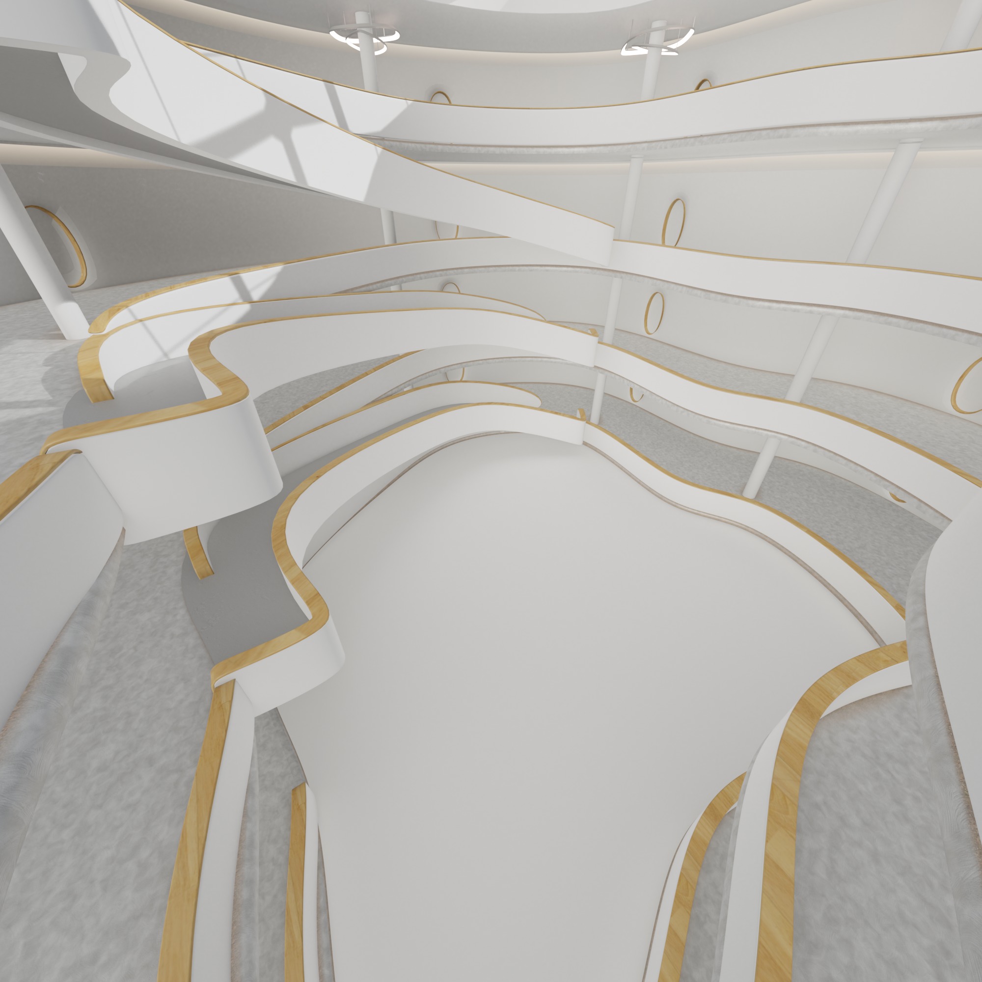 Sci fi Futuristic Exbition Interior Futuristic Expo Center 3D model_6