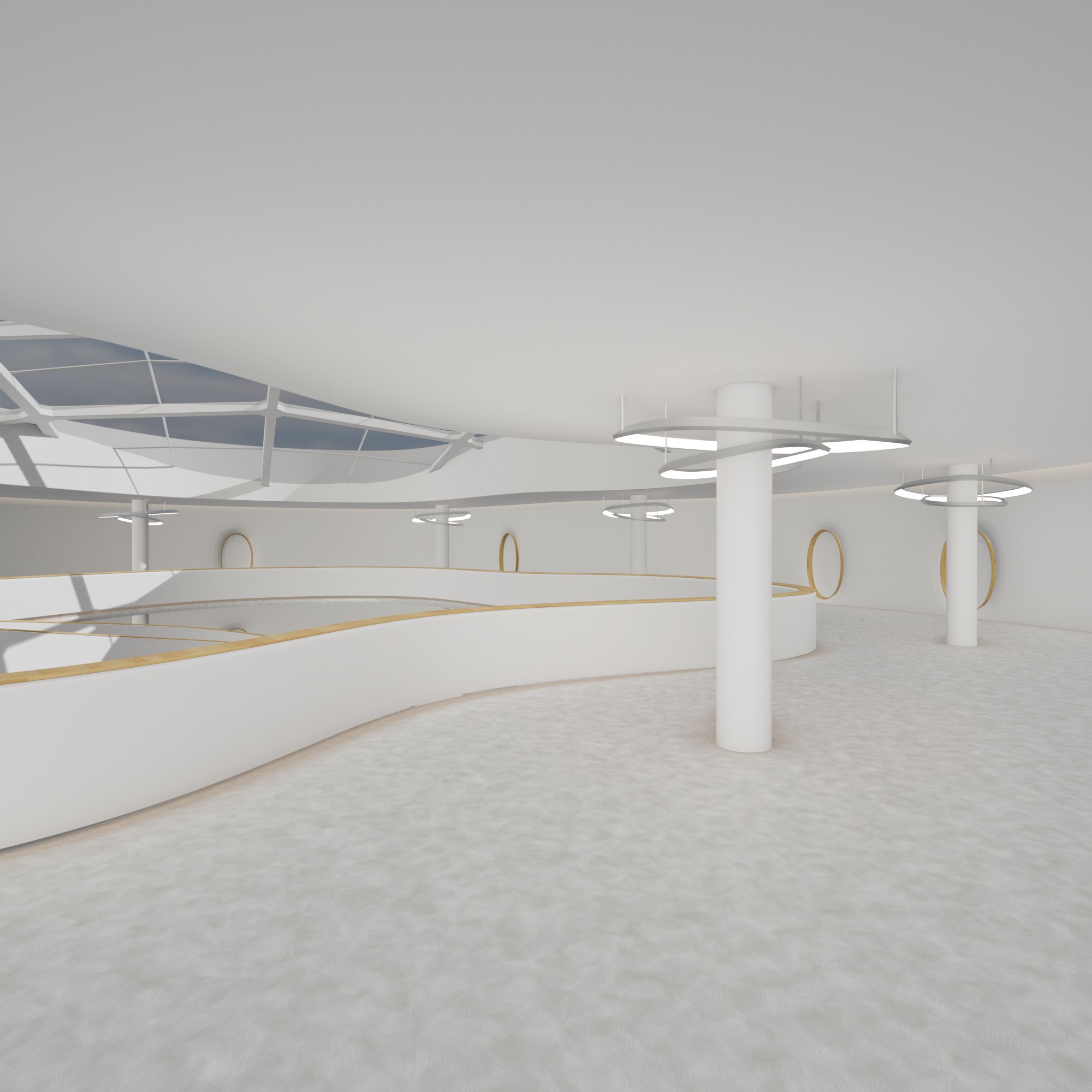 Sci fi Futuristic Exbition Interior Futuristic Expo Center 3D model_7