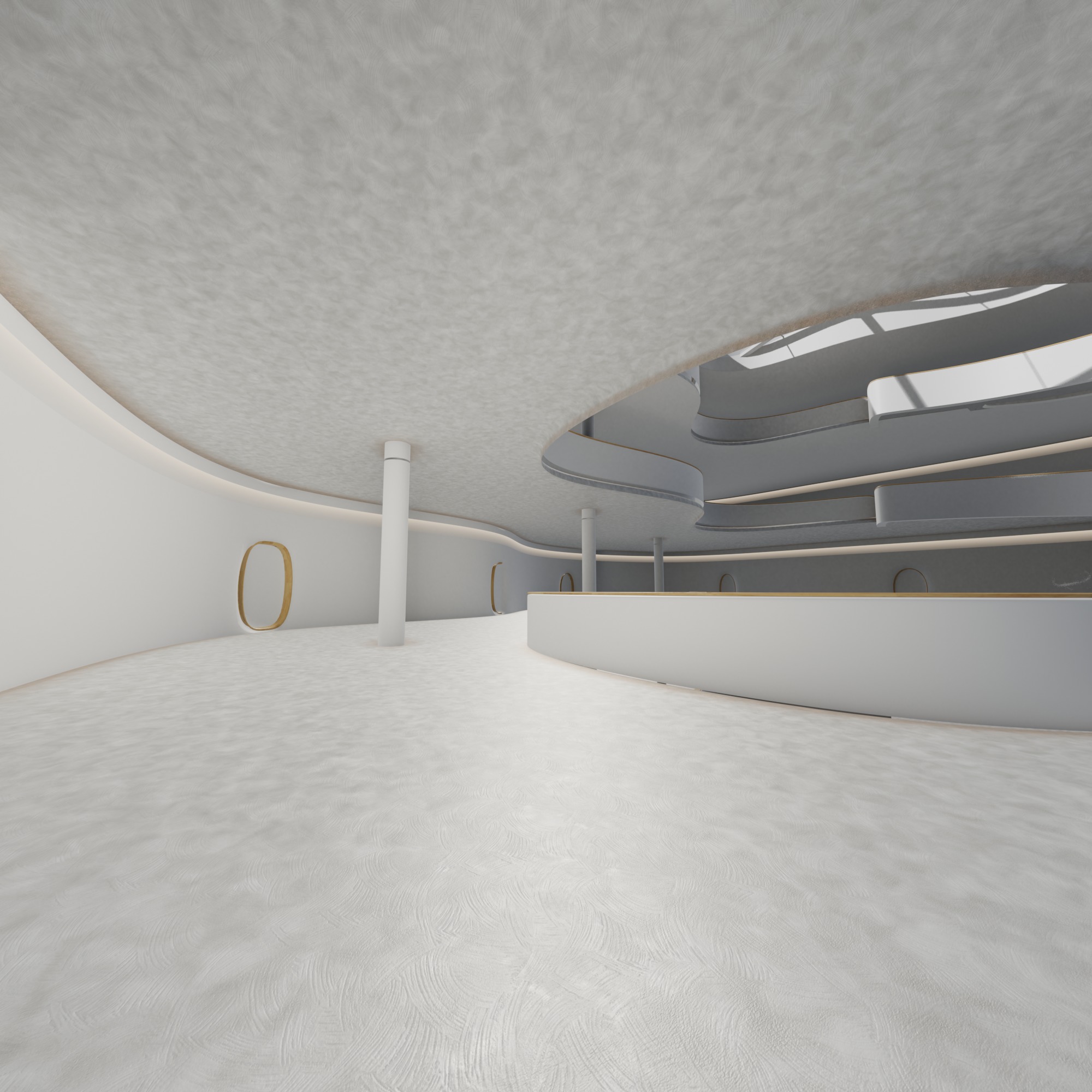 Sci fi Futuristic Exbition Interior Futuristic Expo Center 3D model_5