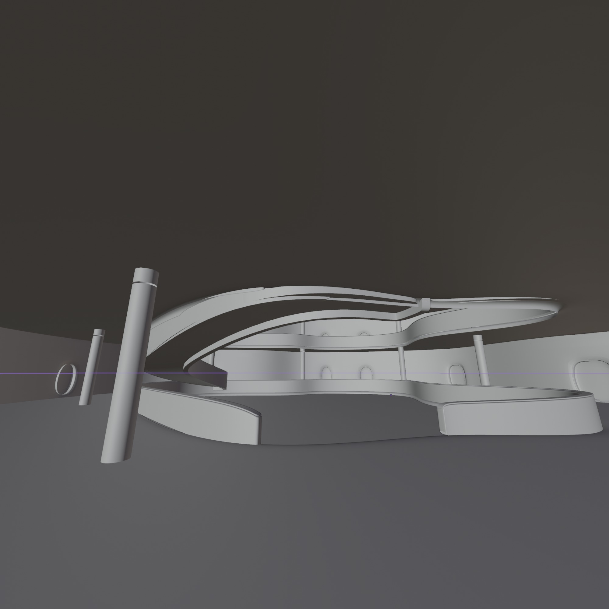 Sci fi Futuristic Exbition Interior Futuristic Expo Center 3D model_11