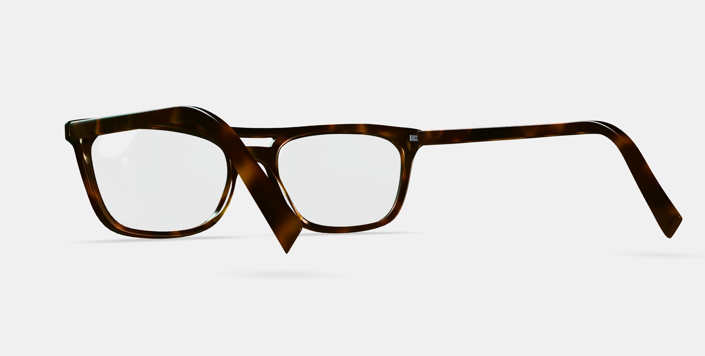 Benicio Eyeglasses in Ristretto Tortoise 3D model_2