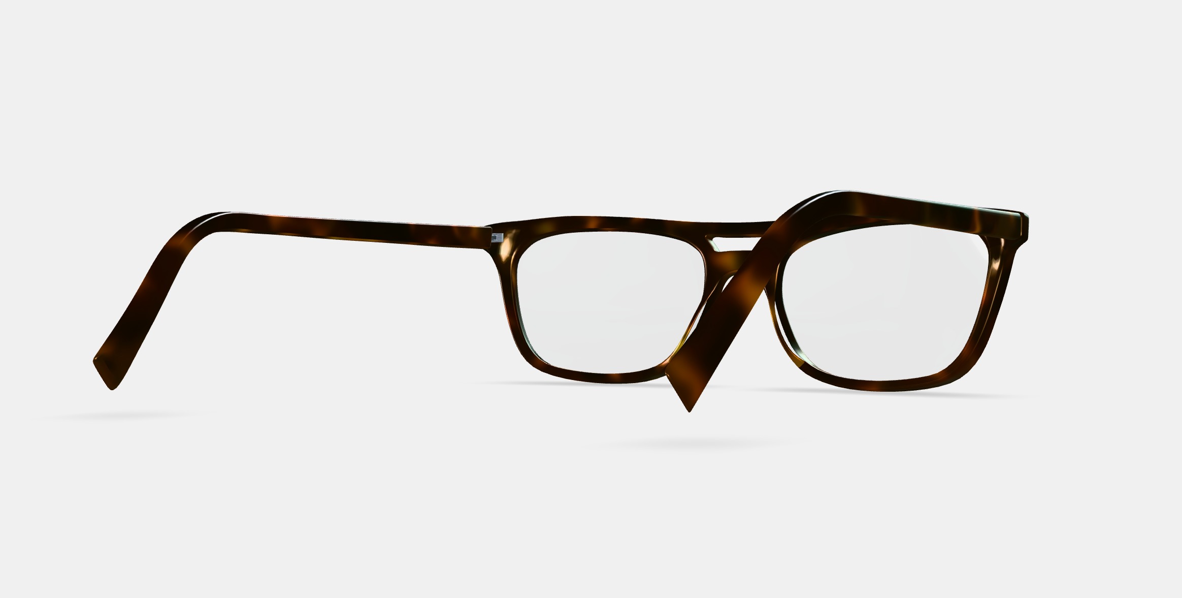 Benicio Eyeglasses in Ristretto Tortoise 3D model_5