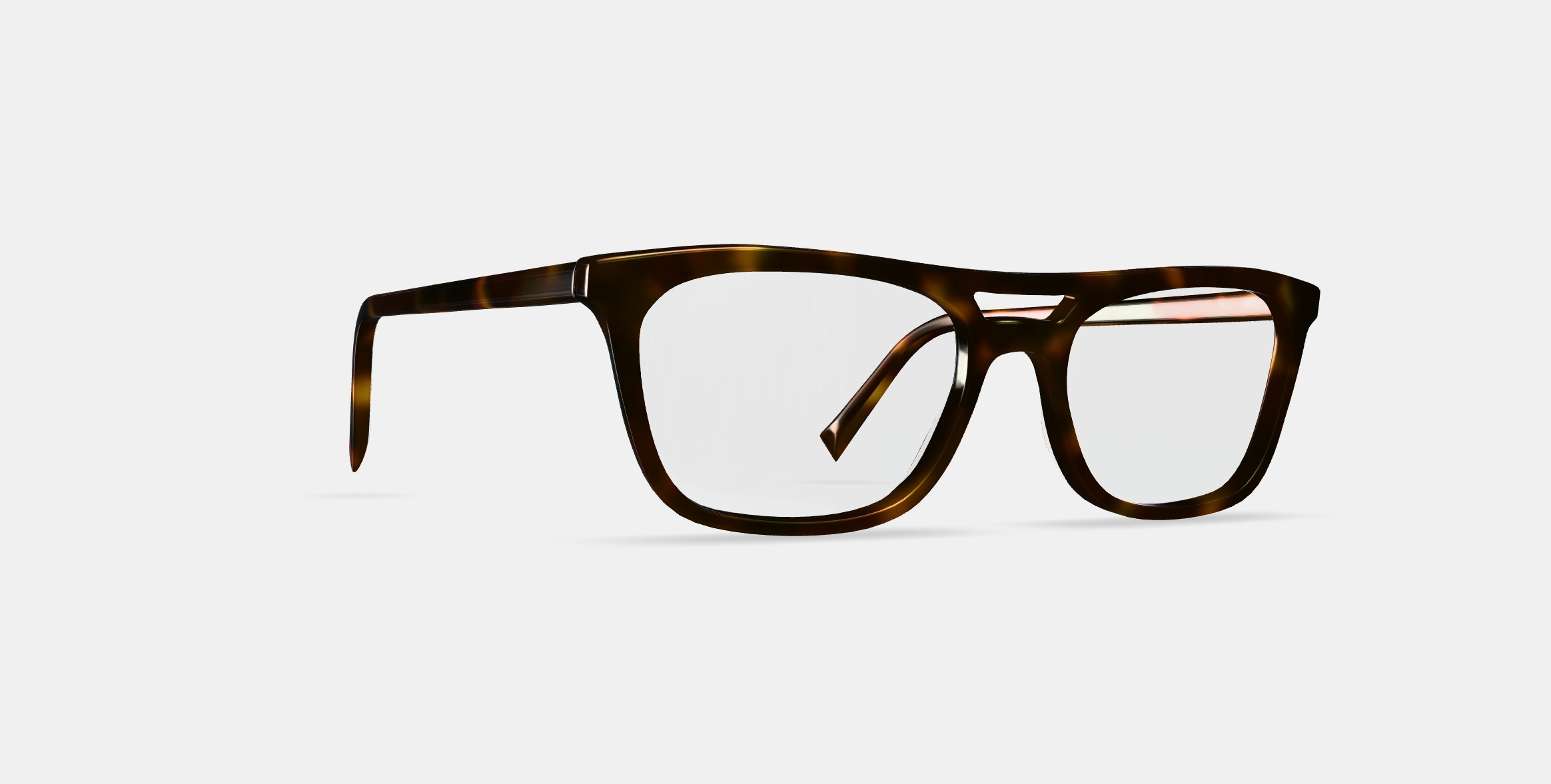Benicio Eyeglasses in Ristretto Tortoise 3D model_9