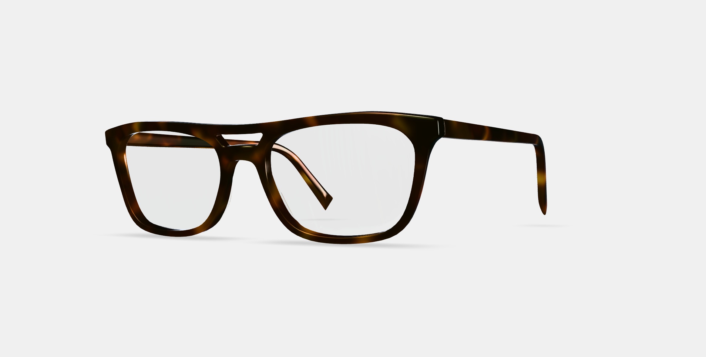Benicio Eyeglasses in Ristretto Tortoise 3D model_13
