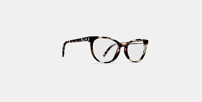 Shea Eyeglasses in Burnt Lemon Tortoise 3D model
