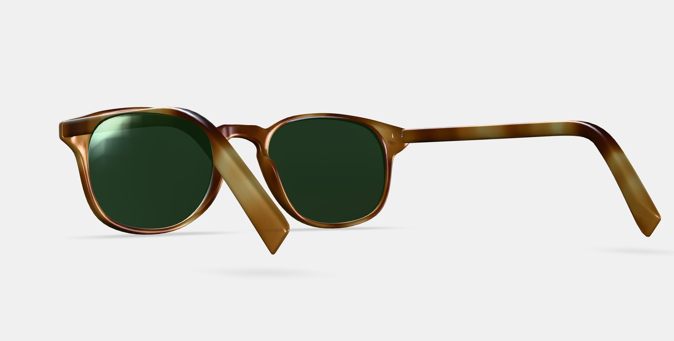 Downing Sunglasses in English Oak 3D model_3