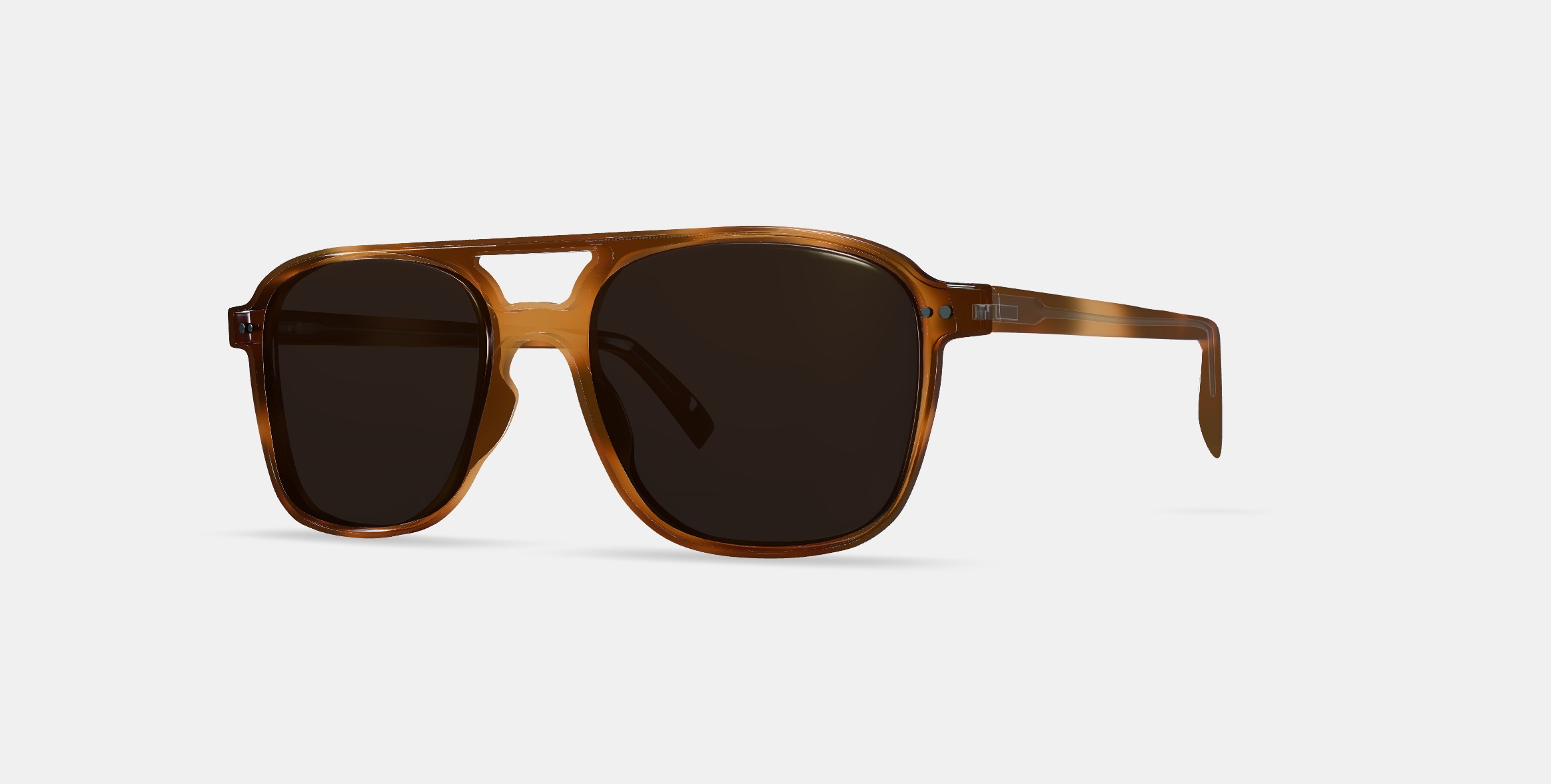 Brimmer Sunglasses in Black Walnut 3D model_13