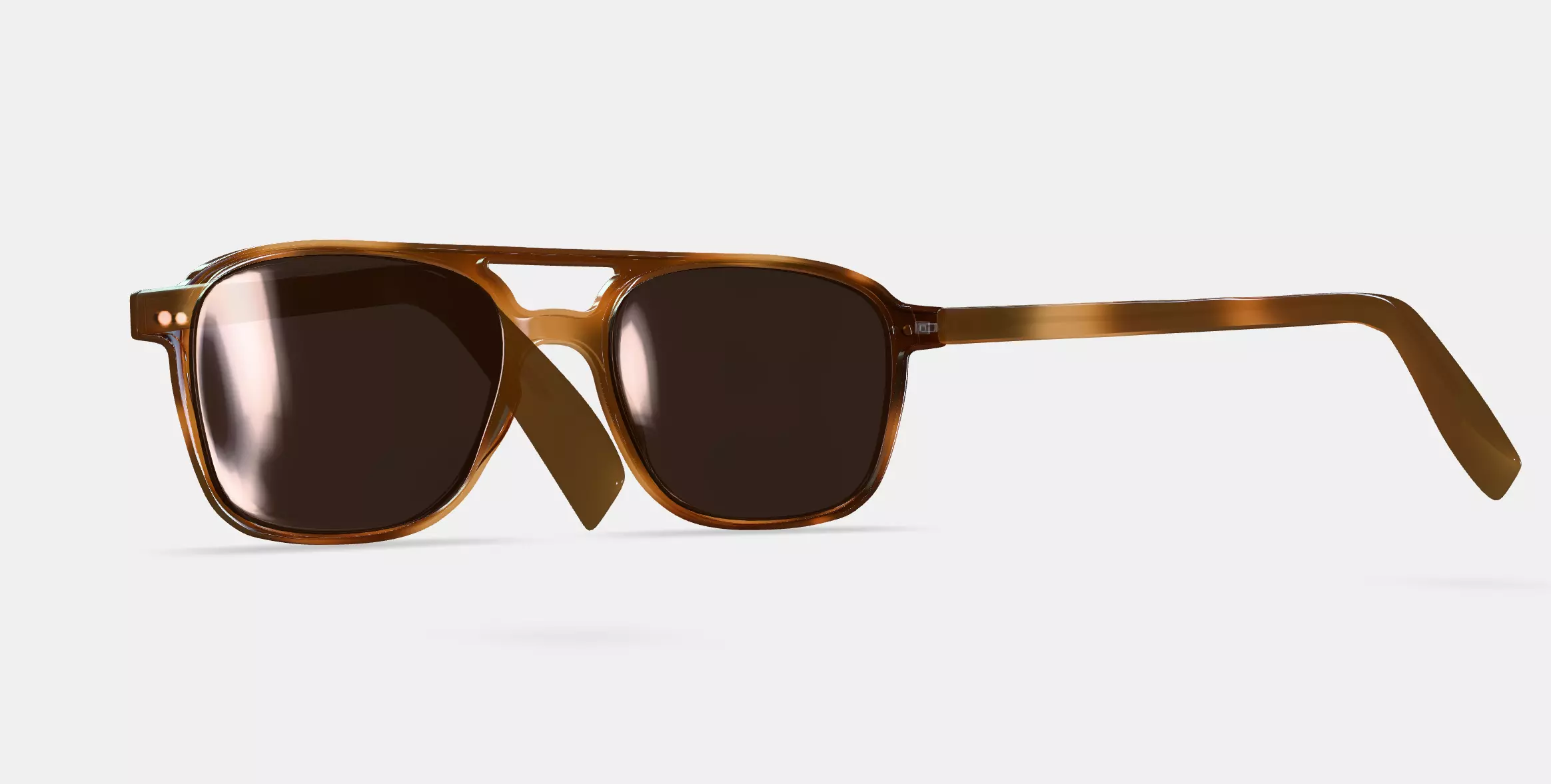 Brimmer Sunglasses in Black Walnut 3D model_0