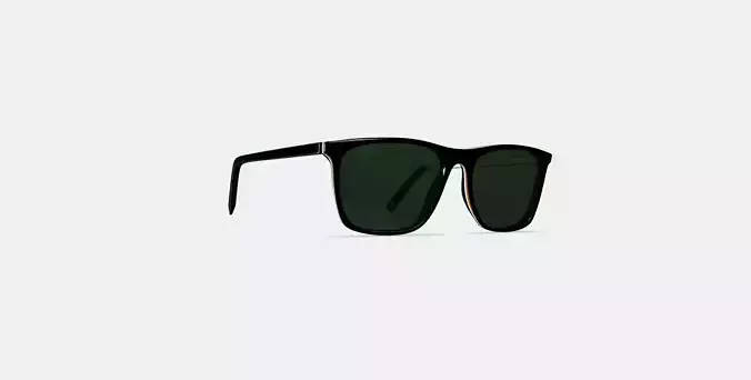 Fletcher Sunglasses in Black Matte Eclipse 3D model