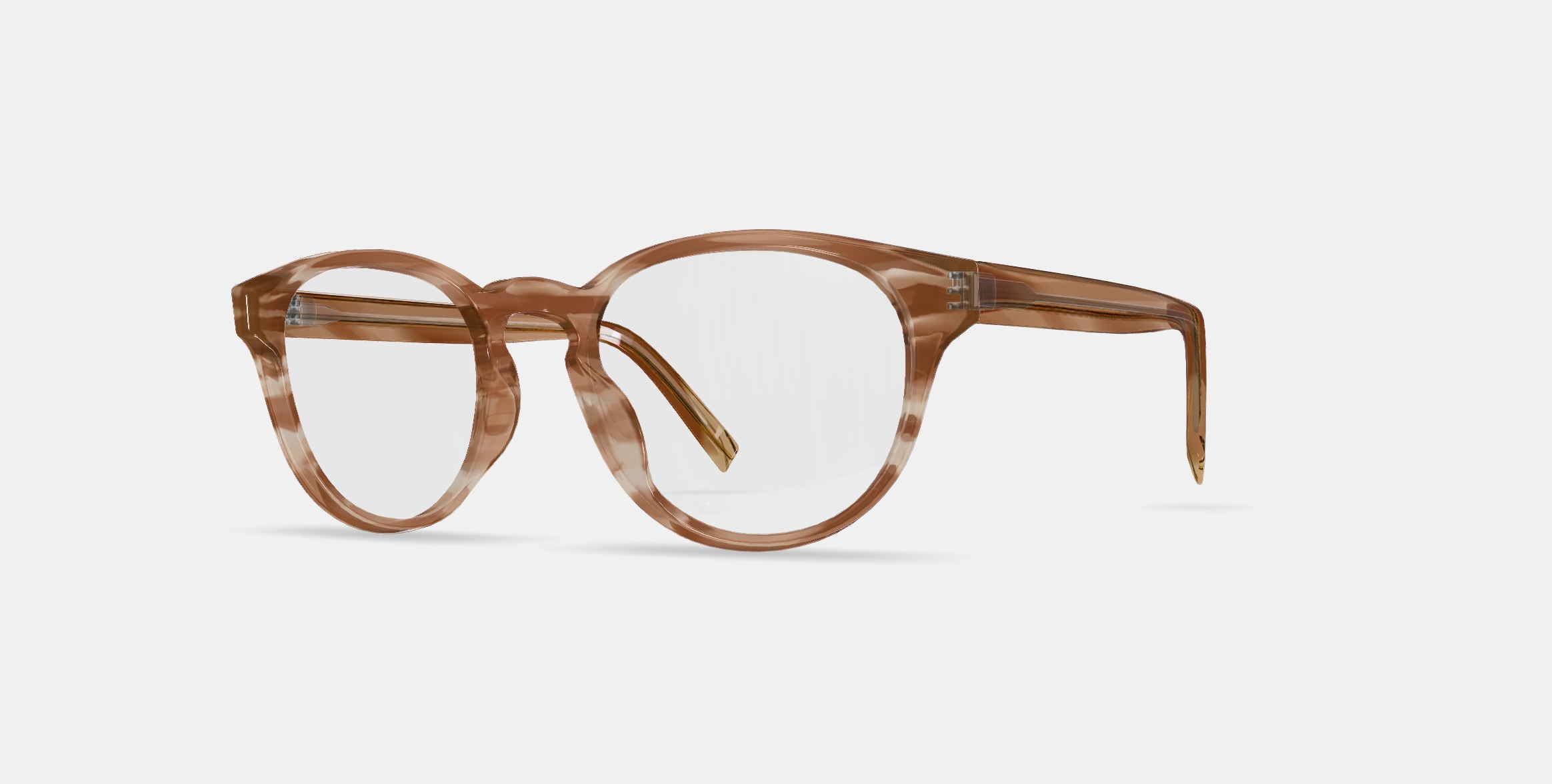 Percey Low Bridge Fit Eyeglasses in Chestnut Crystal 3D model_13