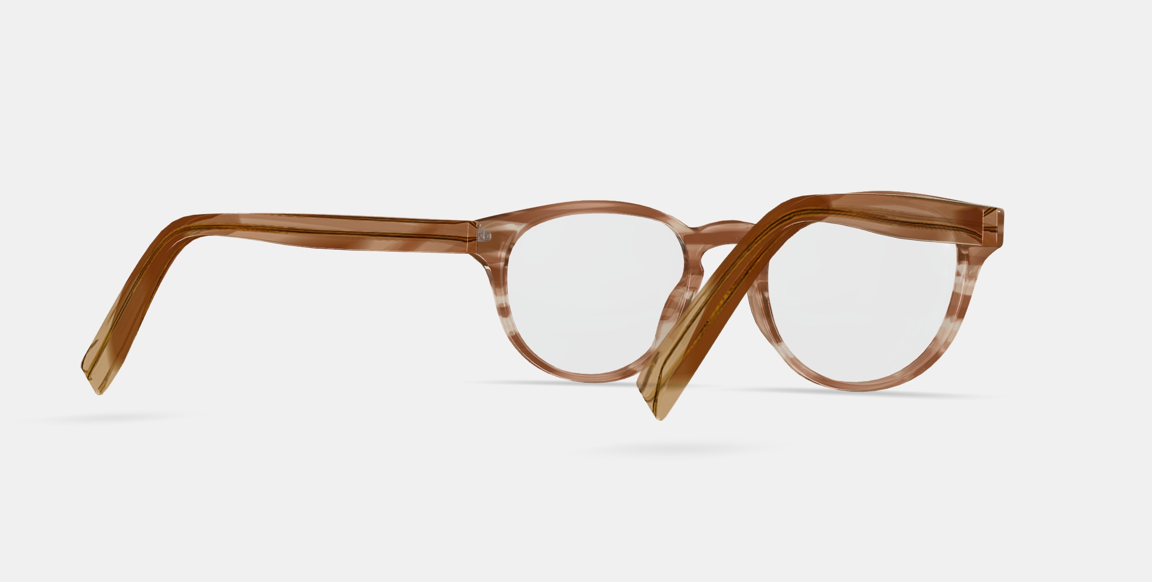 Percey Low Bridge Fit Eyeglasses in Chestnut Crystal 3D model_8