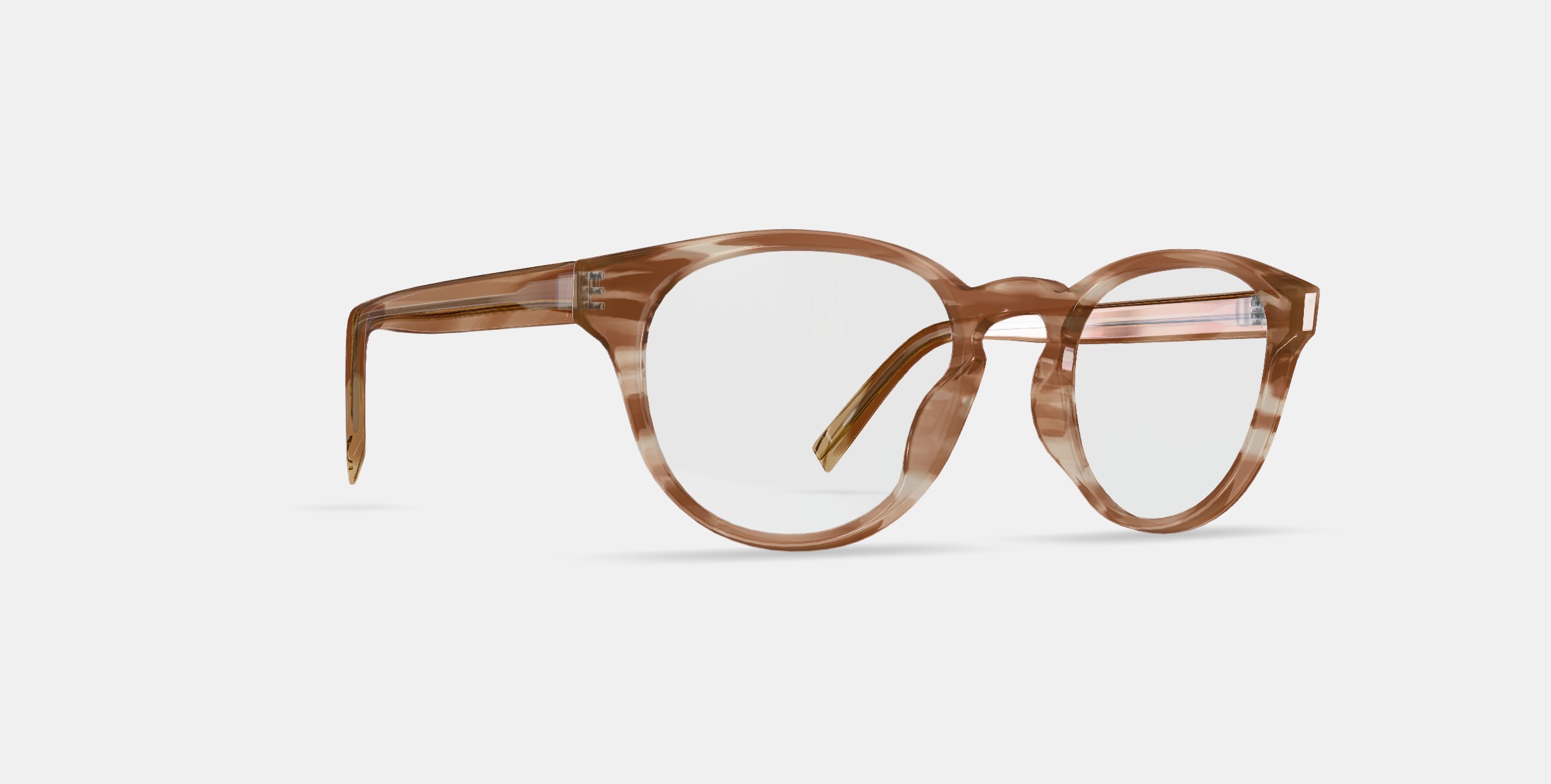 Percey Low Bridge Fit Eyeglasses in Chestnut Crystal 3D model_9