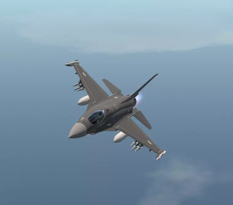 High-Quality F-16 Fighting Falcon 3D Model - OBJ Format Low-poly 3D model_0