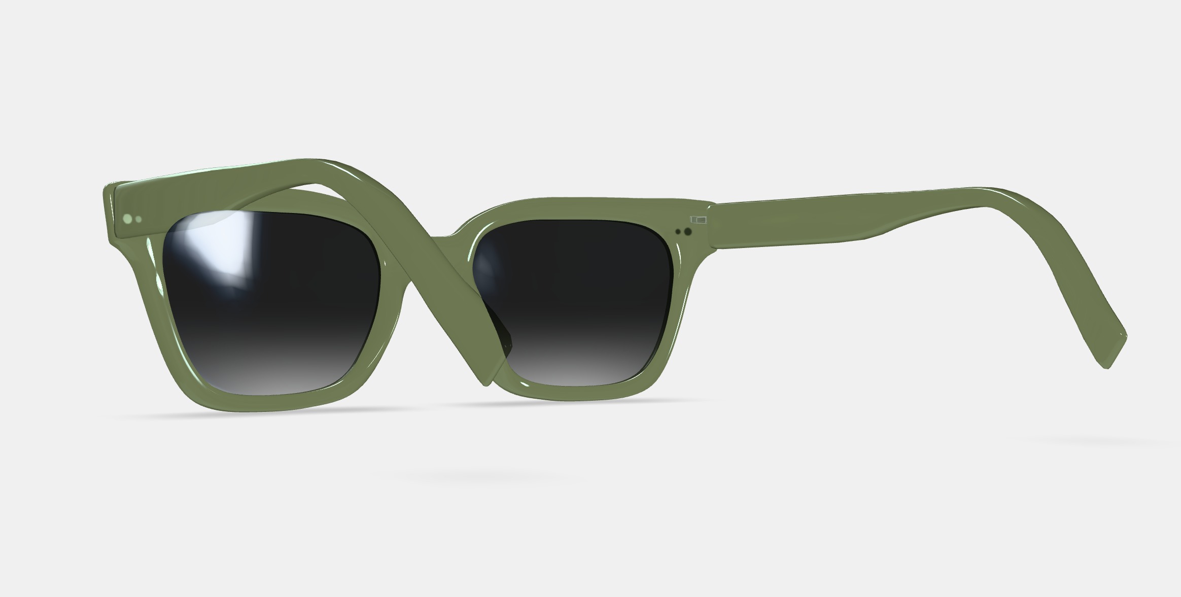 Beale Sunglasses in Rosemary Crystal 3D model_2