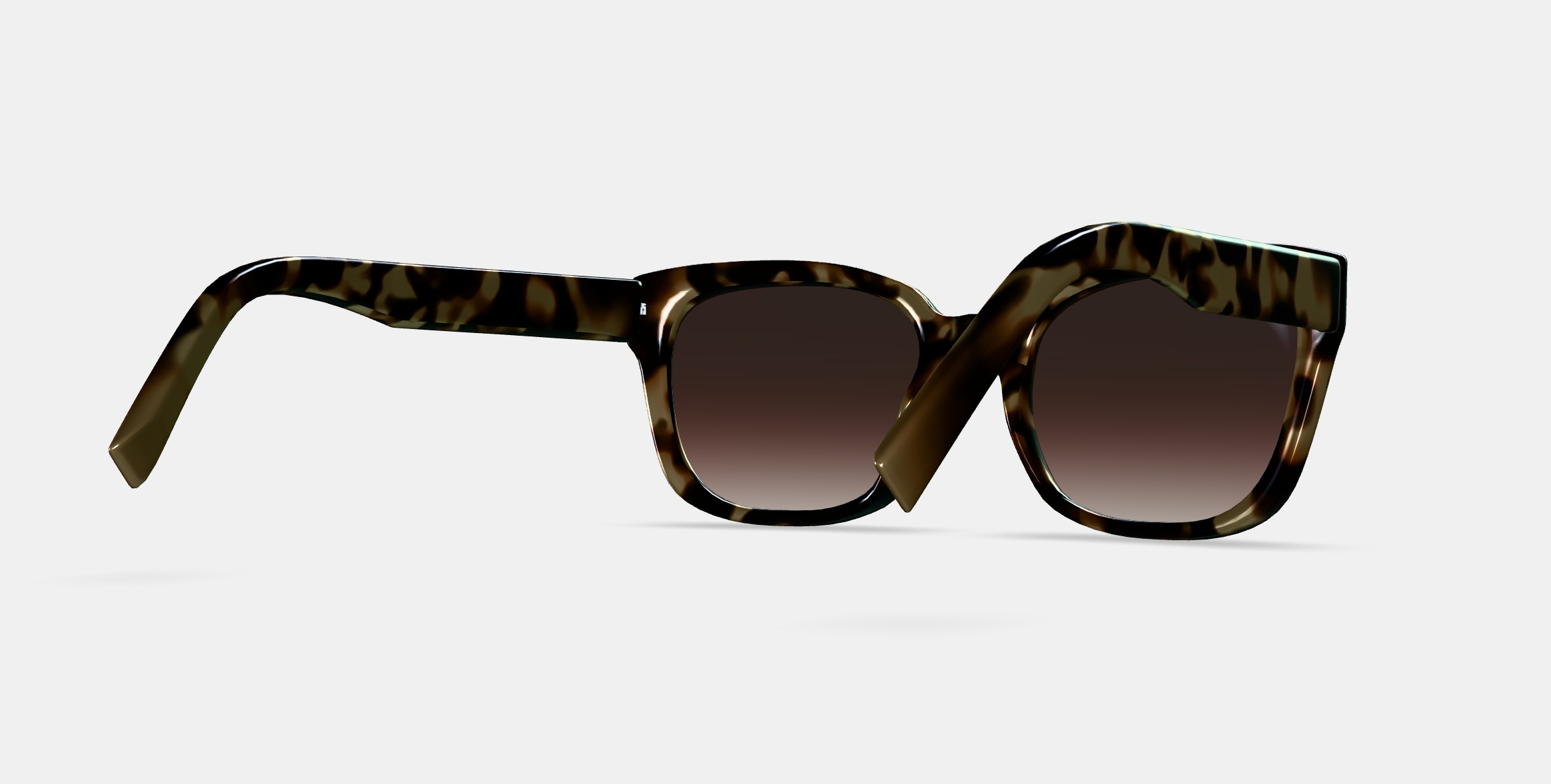 Aubrey Sunglasses in Marzipan Tortoise 3D model_7