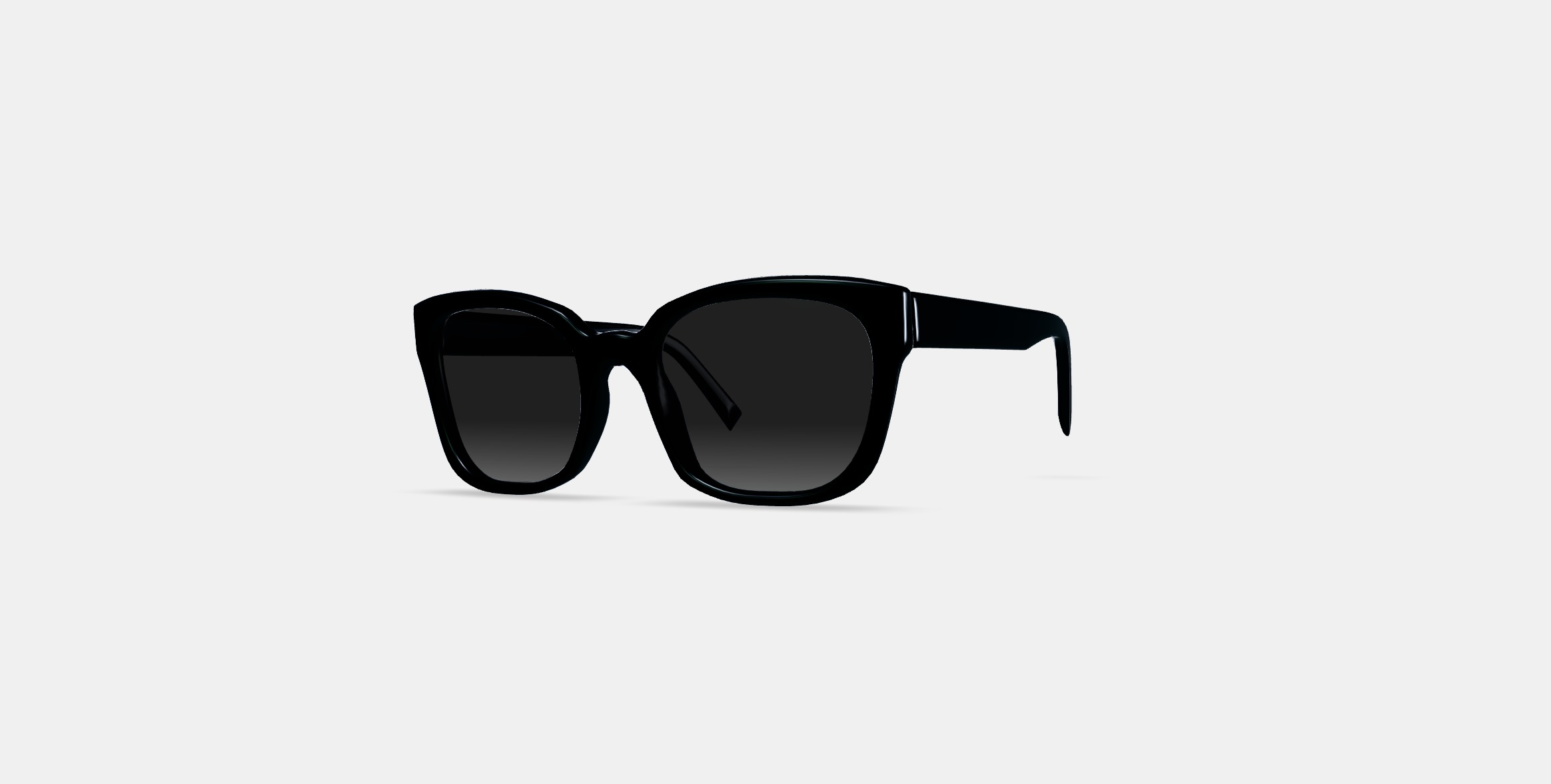 Aubrey Sunglasses in Jet Black 3D model_12