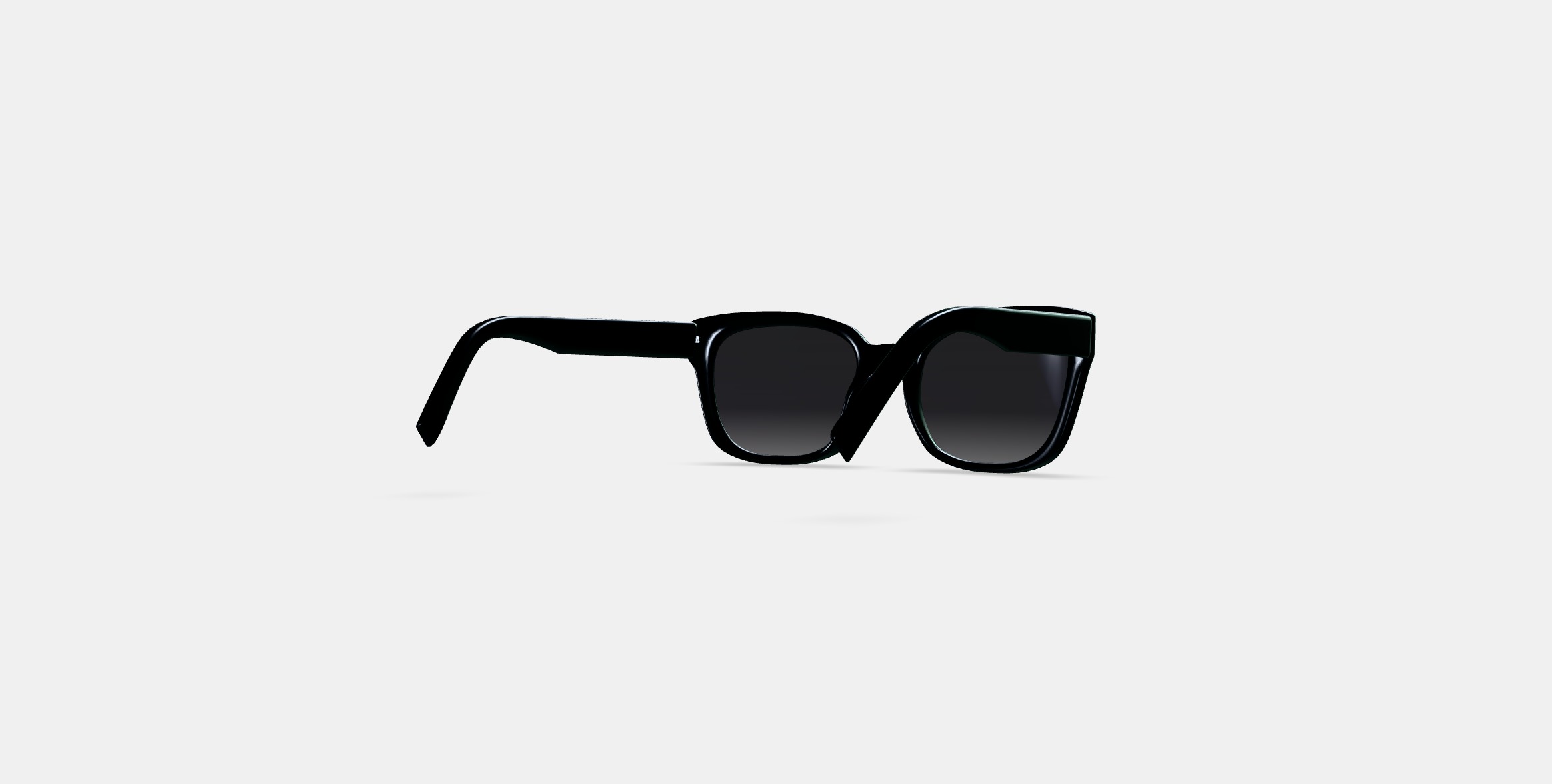 Aubrey Sunglasses in Jet Black 3D model_4