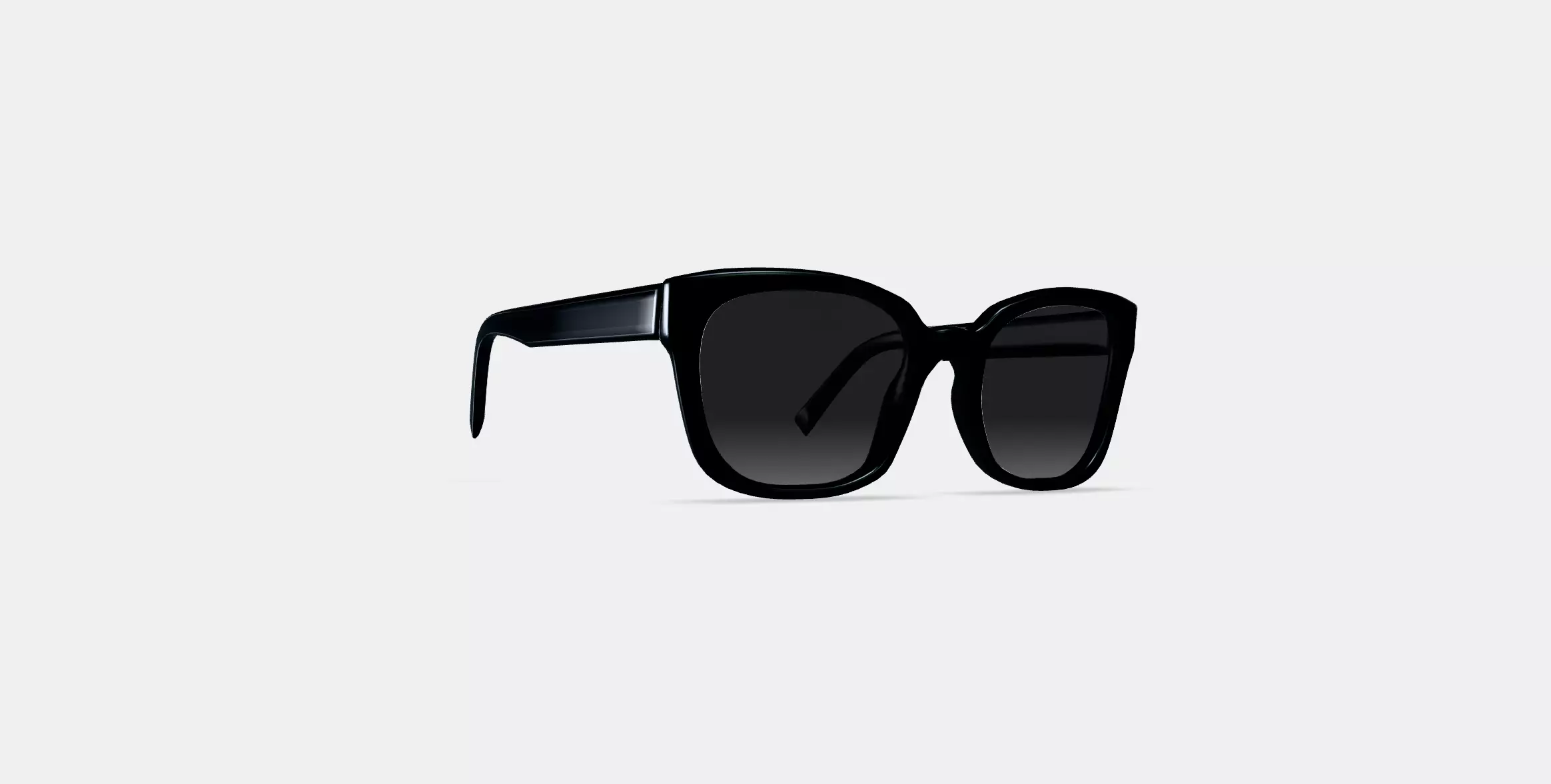 Aubrey Sunglasses in Jet Black 3D model_0