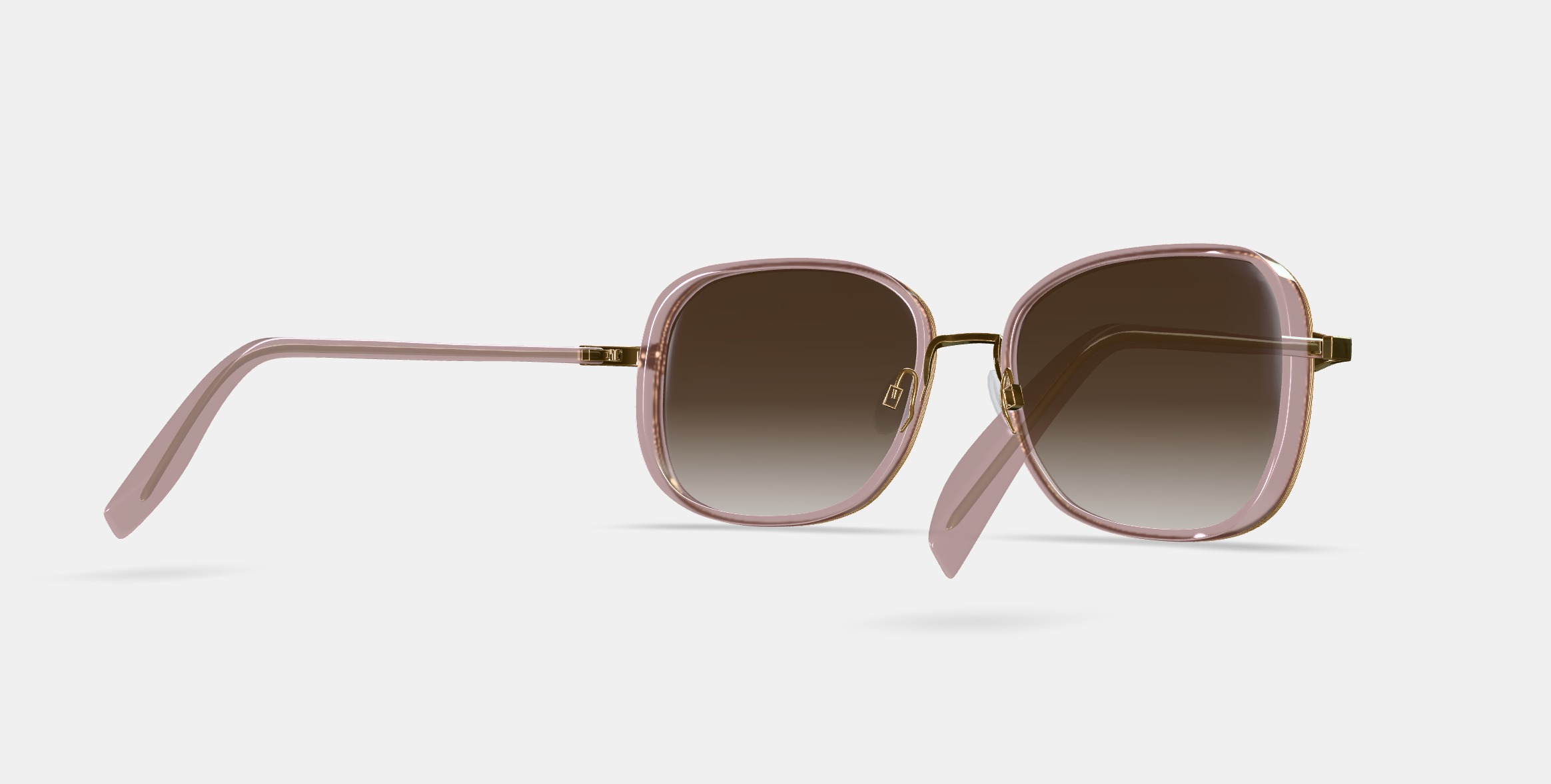 Fernanda Sunglasses in Antique Rose with Polished Gold 3D model_6