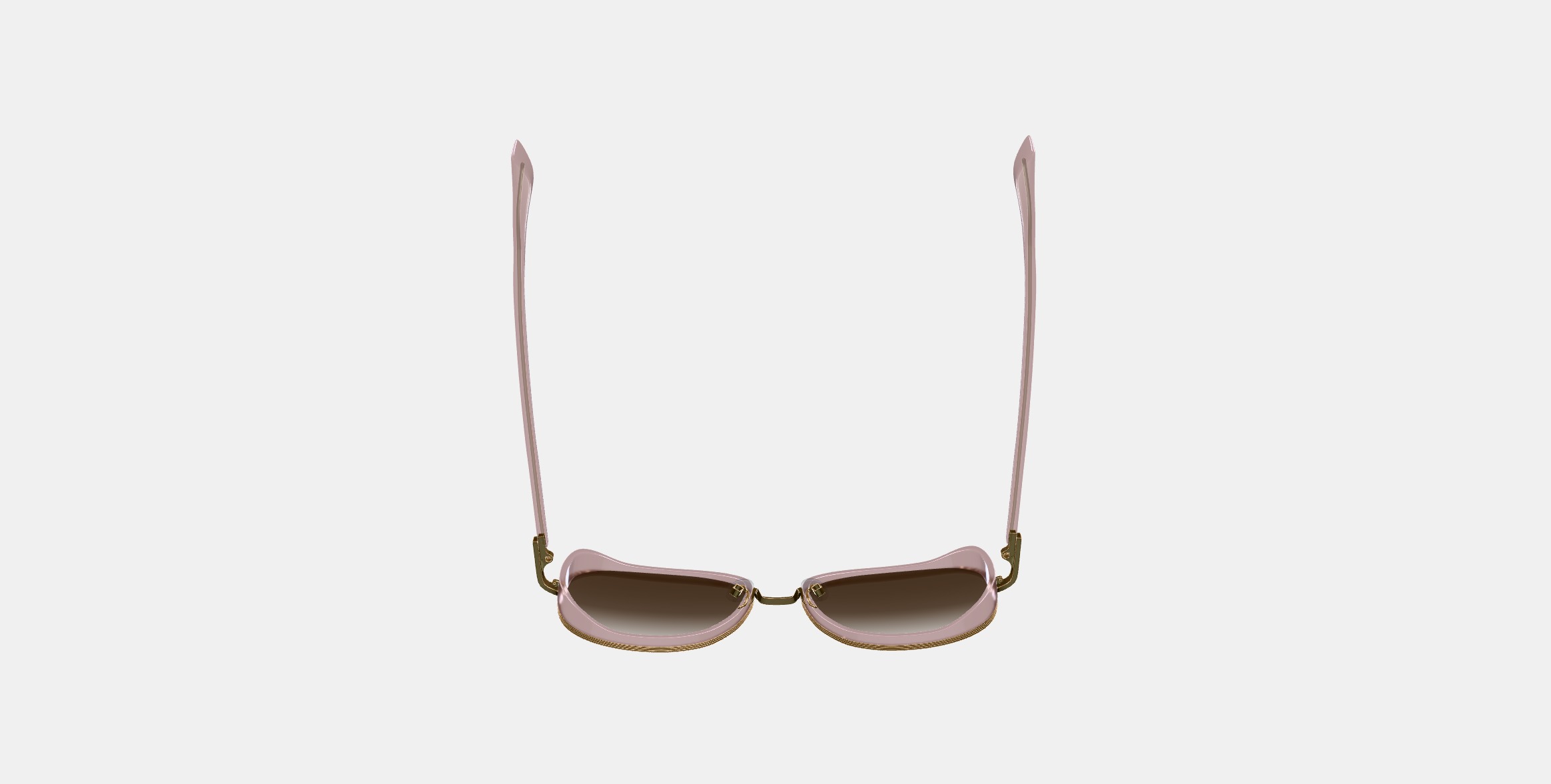 Fernanda Sunglasses in Antique Rose with Polished Gold 3D model_7