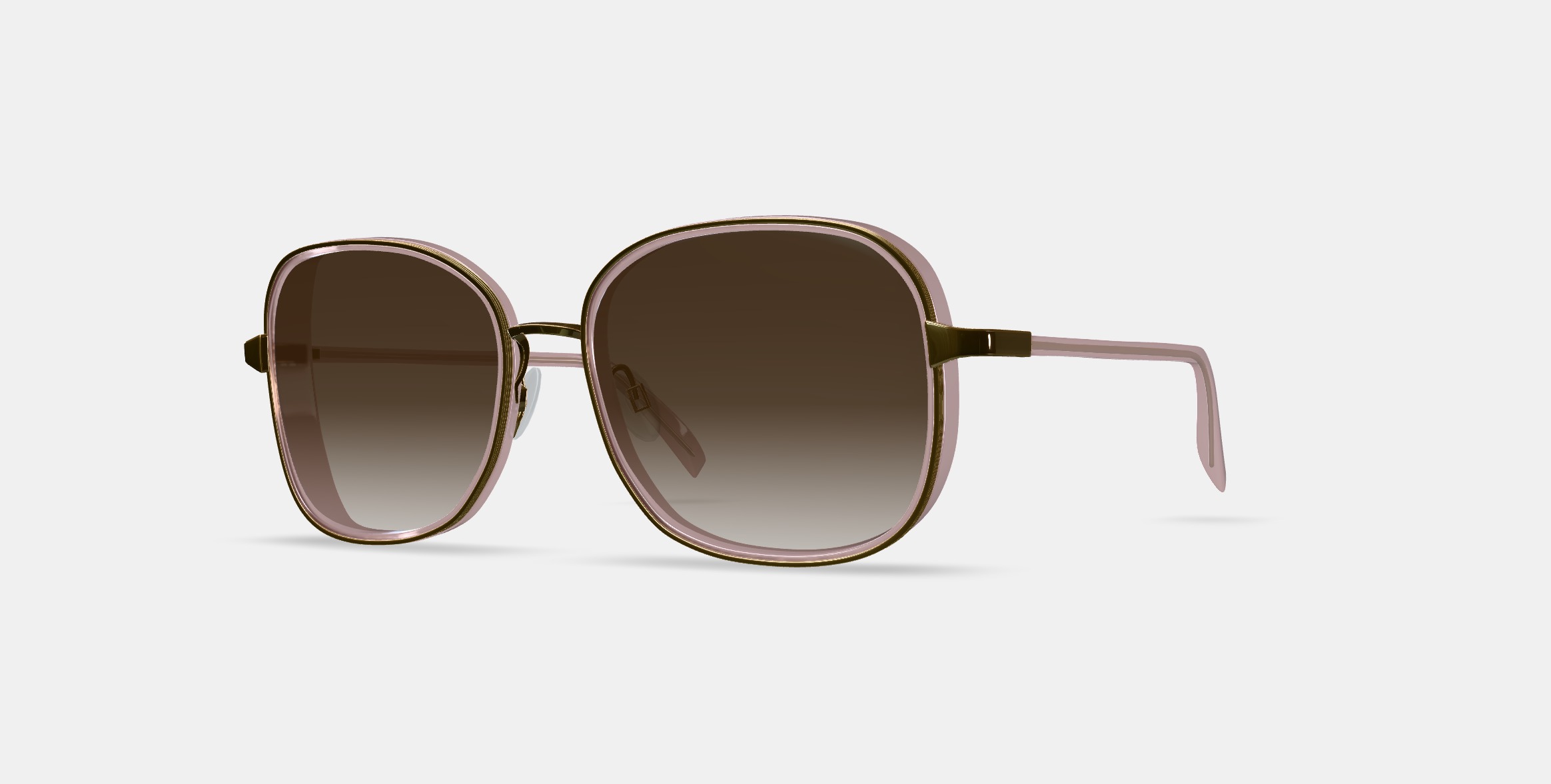 Fernanda Sunglasses in Antique Rose with Polished Gold 3D model_13
