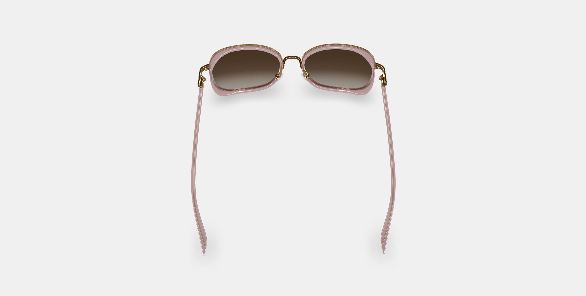 Fernanda Sunglasses in Antique Rose with Polished Gold 3D model_3