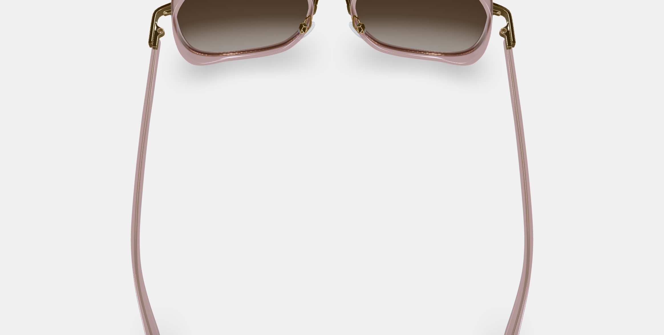 Fernanda Sunglasses in Antique Rose with Polished Gold 3D model_4