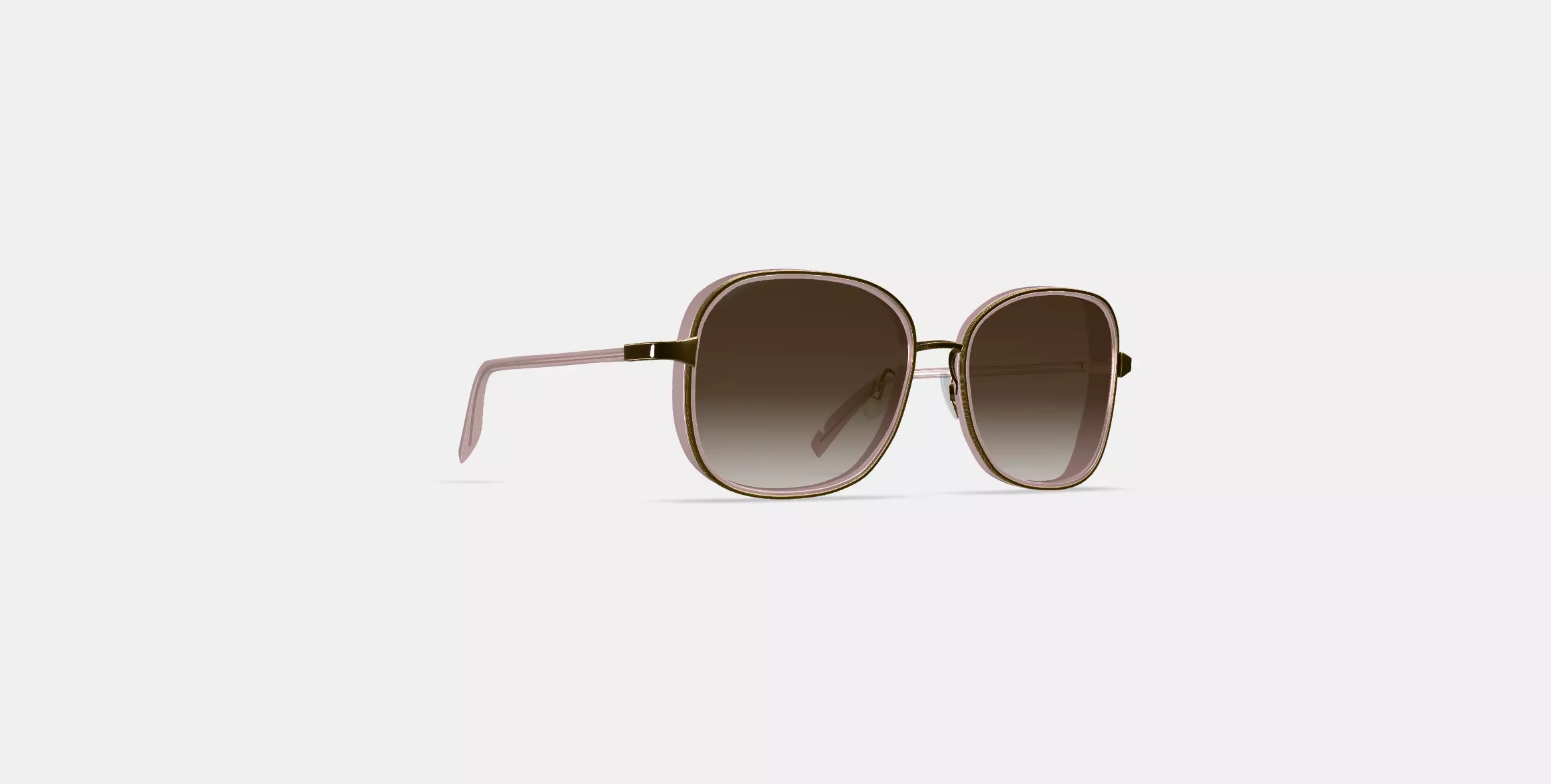 Fernanda Sunglasses in Antique Rose with Polished Gold 3D model_0