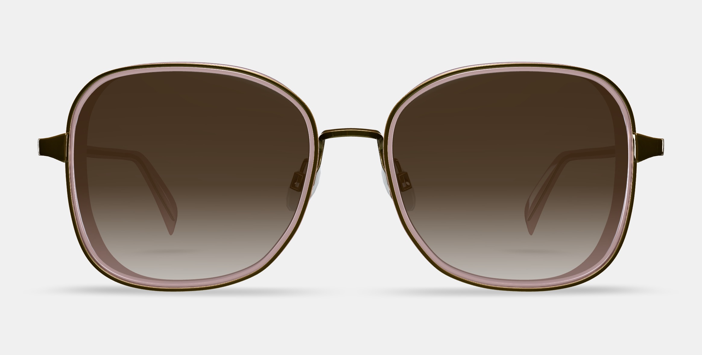 Fernanda Sunglasses in Antique Rose with Polished Gold 3D model_12