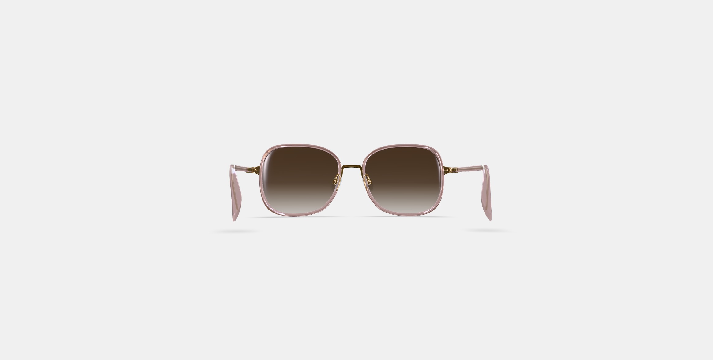 Fernanda Sunglasses in Antique Rose with Polished Gold 3D model_14