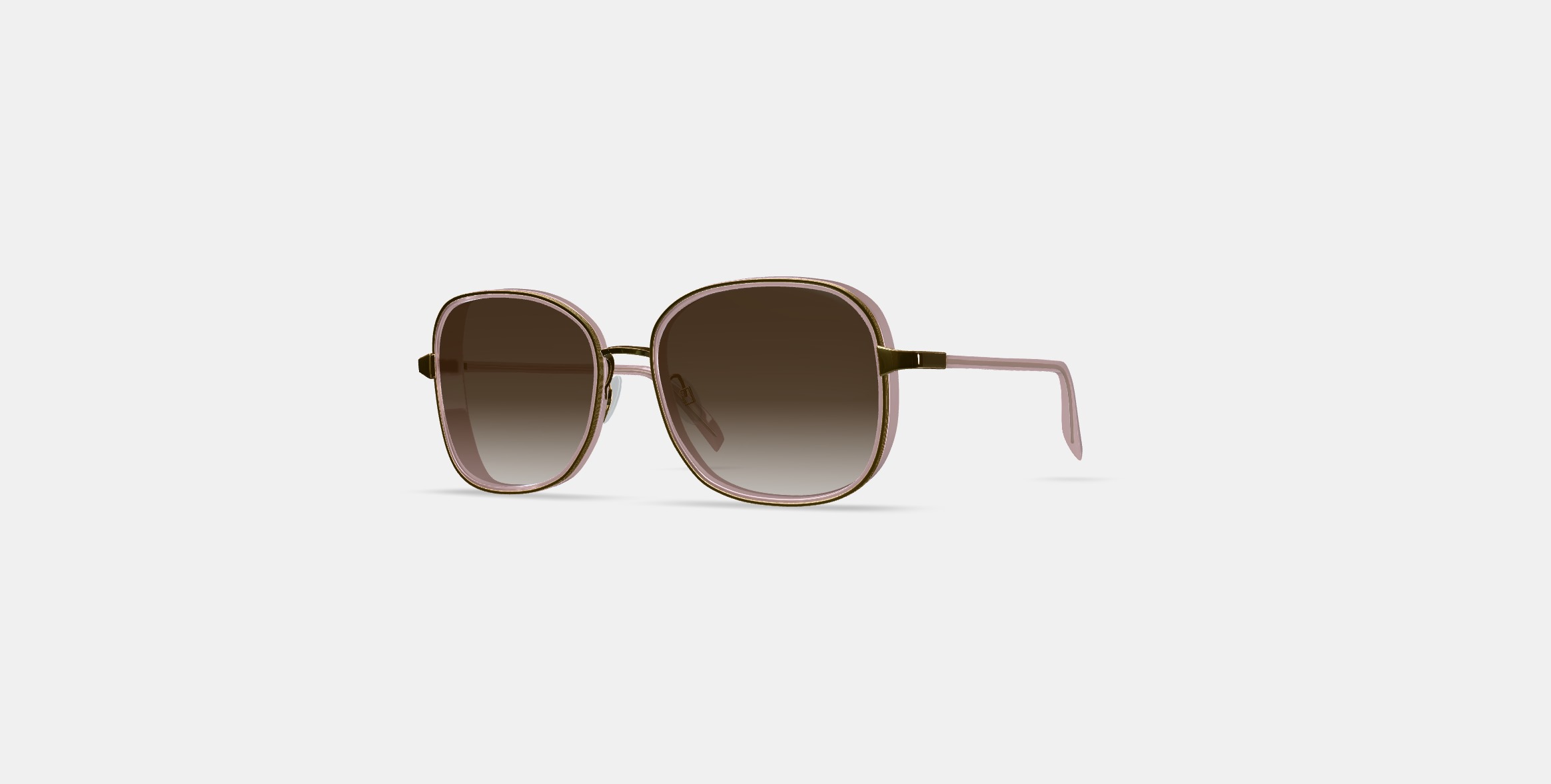 Fernanda Sunglasses in Antique Rose with Polished Gold 3D model_11
