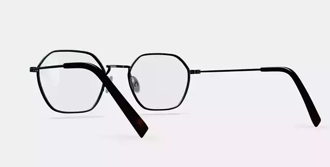 Keiko Eyeglasses in Brushed Ink 3D model