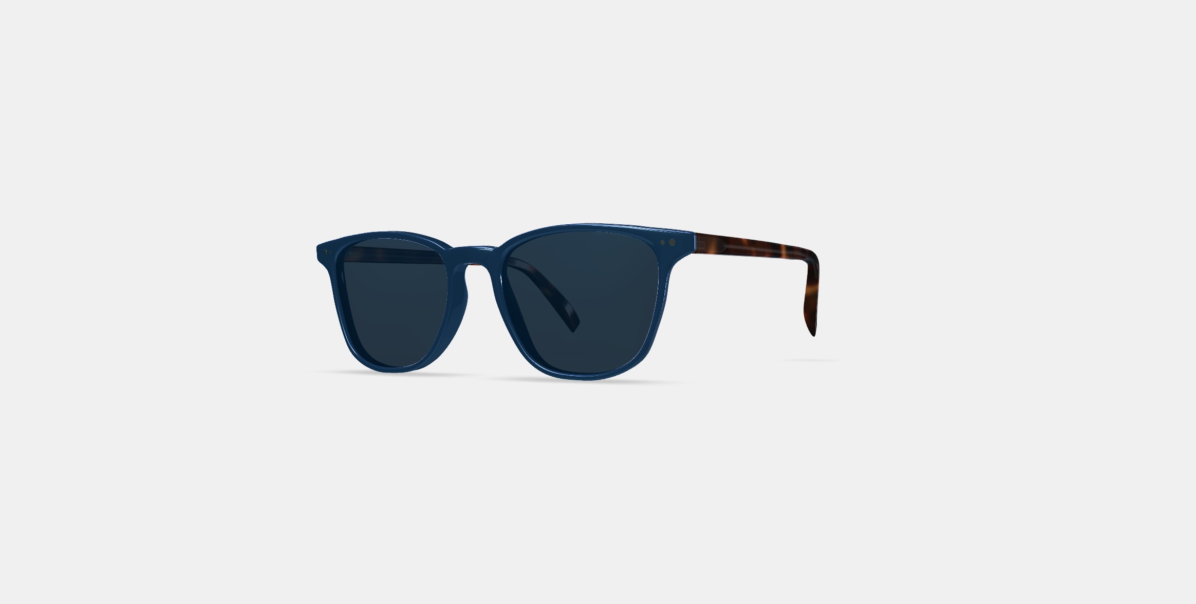 Dawson Sunglasses in Azure Crystal with Oak Barrel 3D model_12