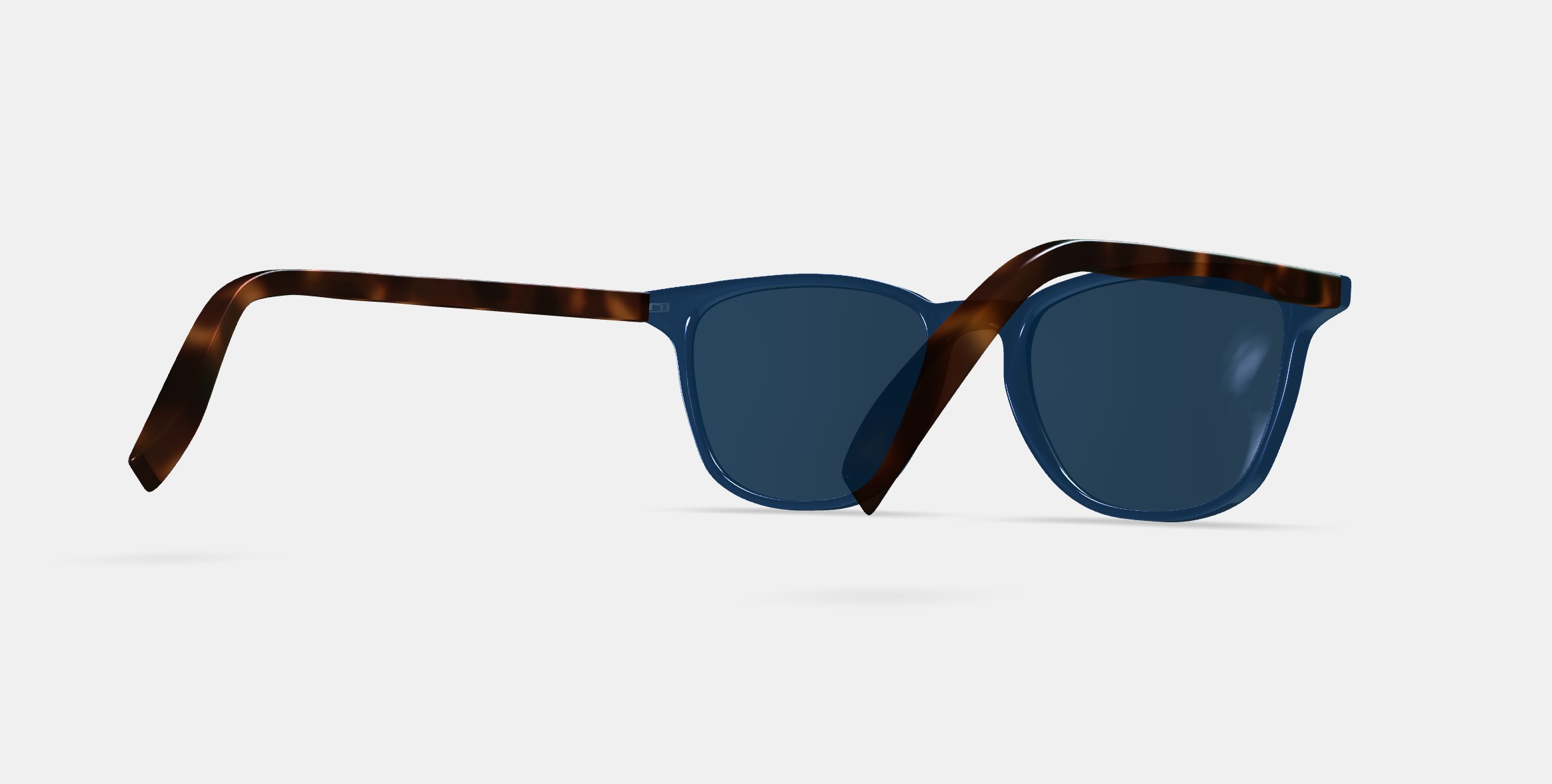 Dawson Sunglasses in Azure Crystal with Oak Barrel 3D model_7