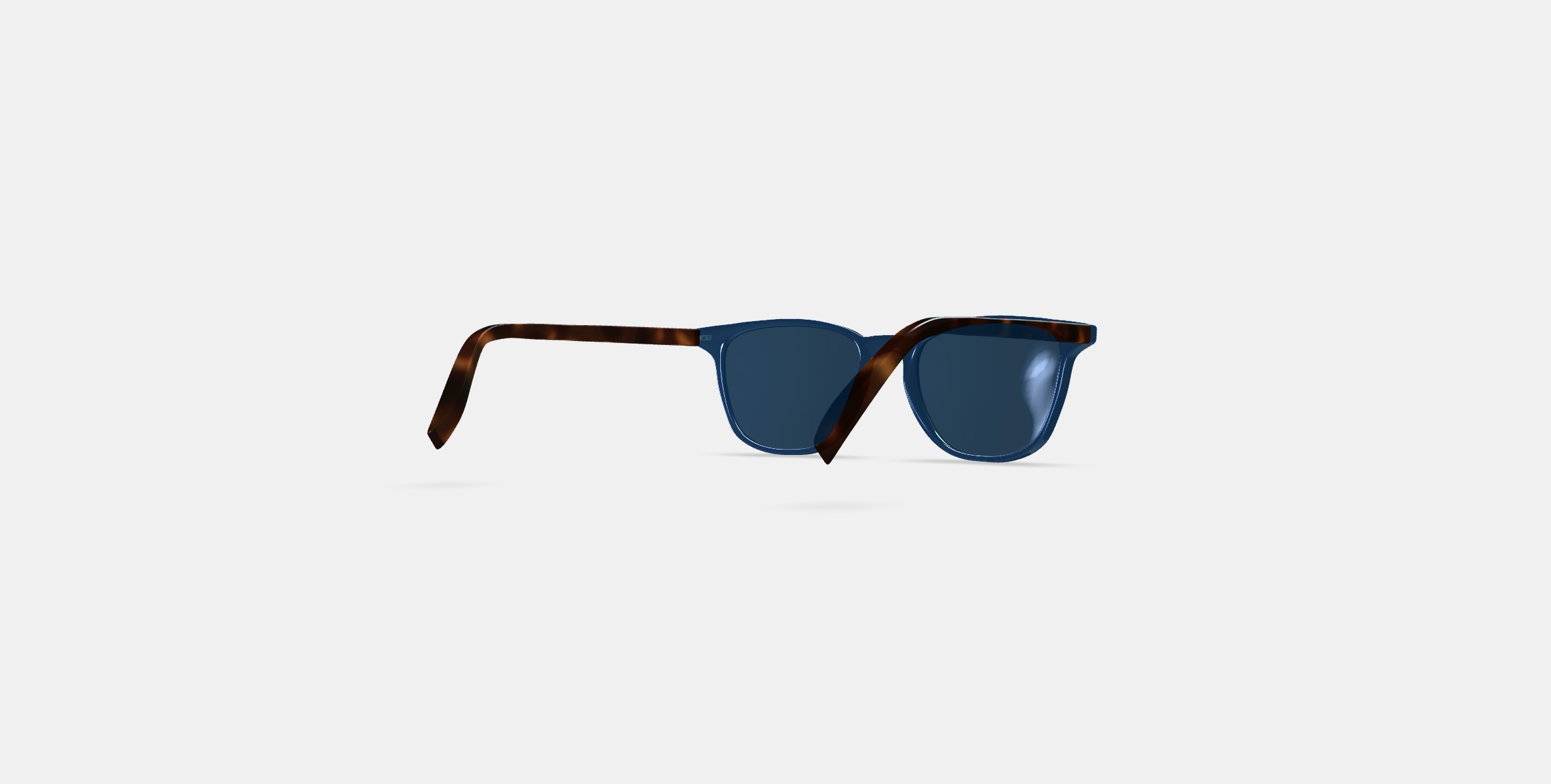 Dawson Sunglasses in Azure Crystal with Oak Barrel 3D model_5